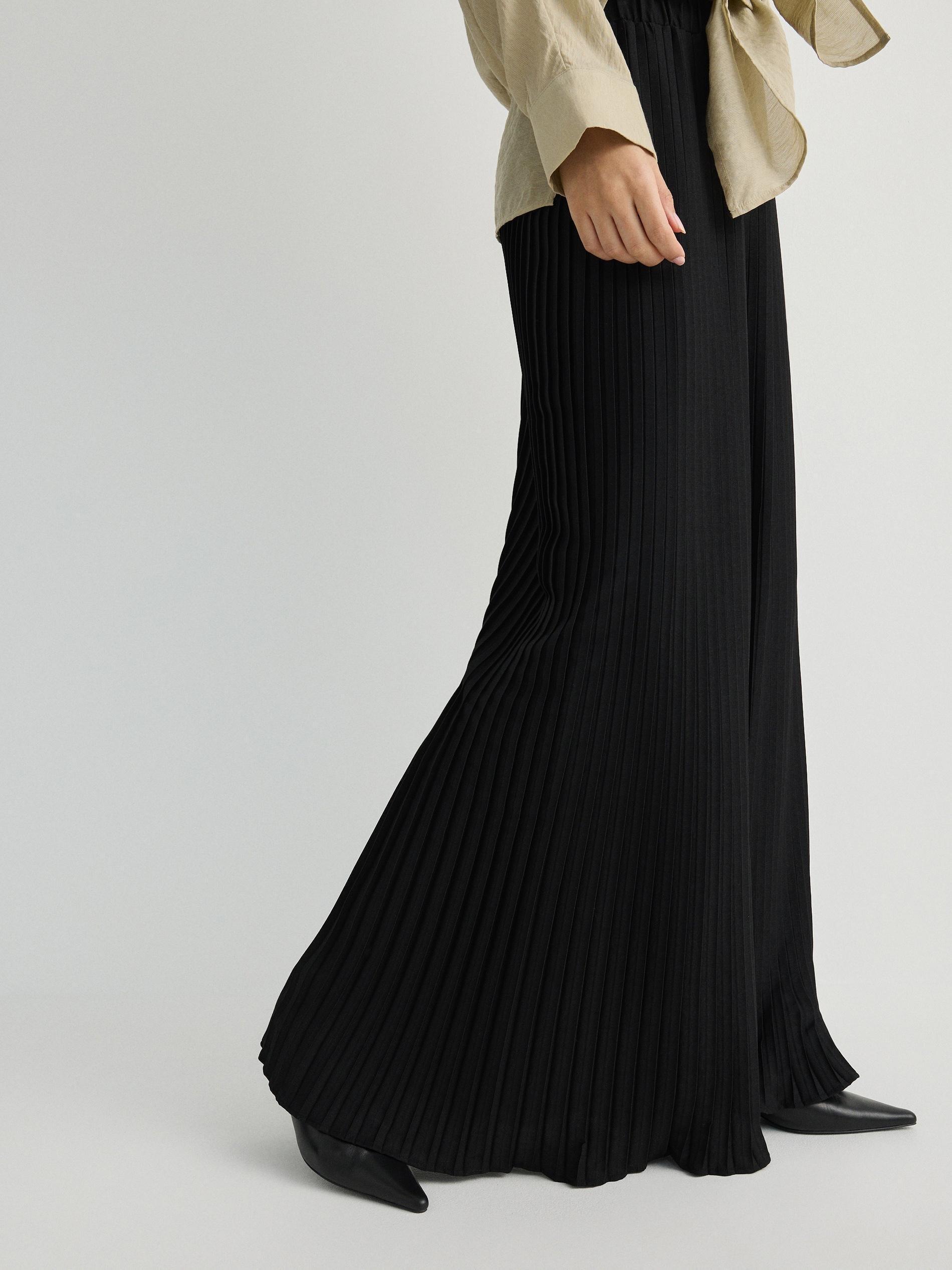 Reserved - Black Pleated Trousers