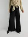 Reserved - black Viscose rich pleated trousers