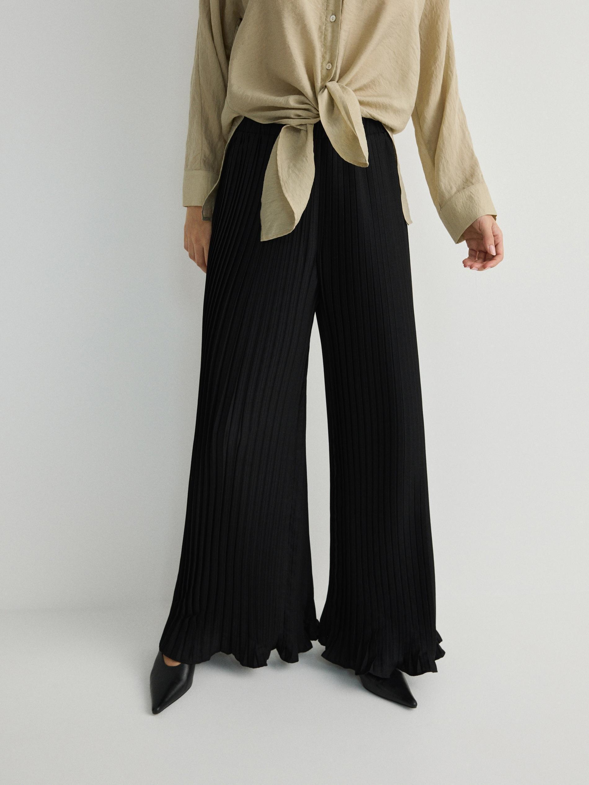 Black Pleated Trousers, , large image number 3