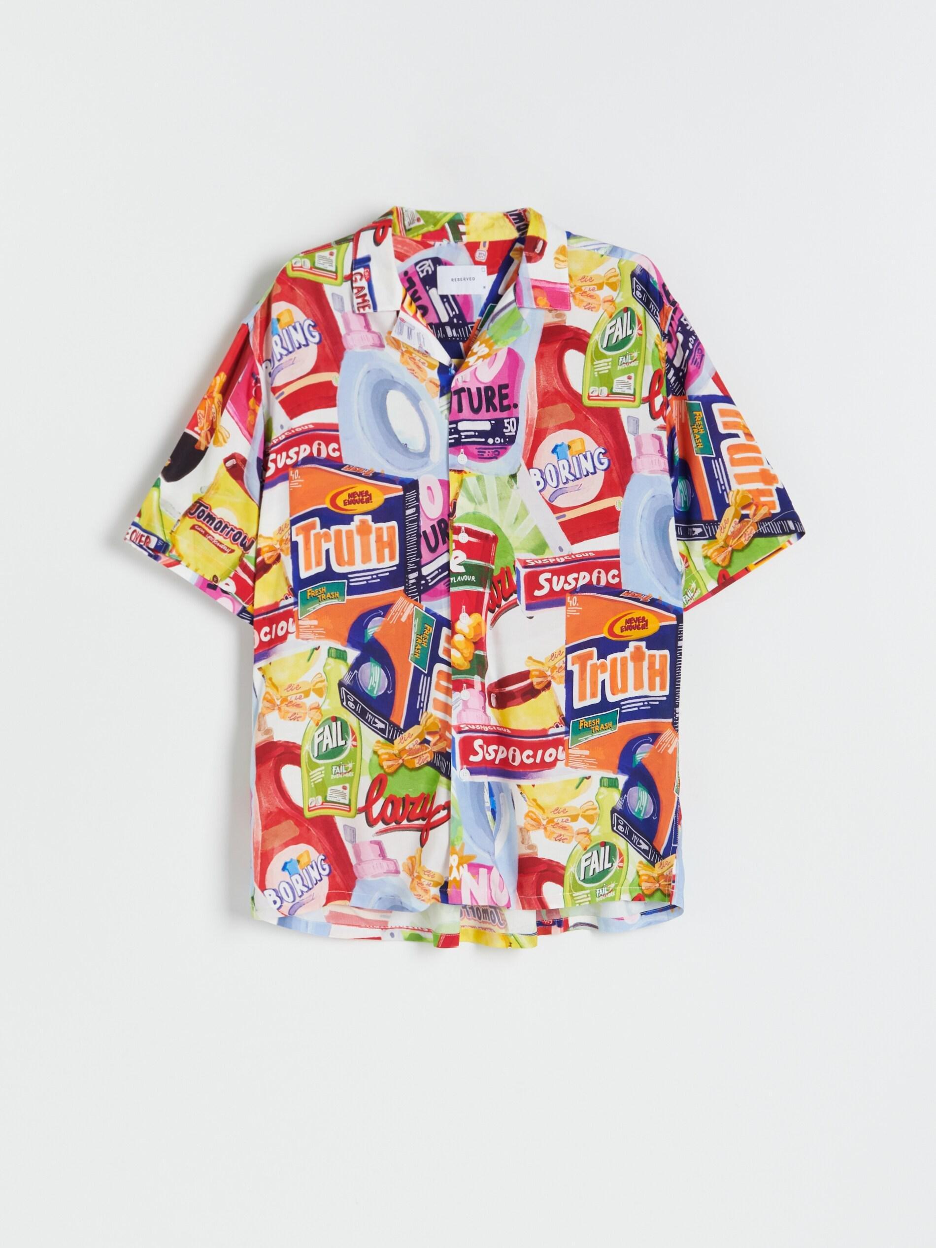 Multicolor Oversize Printed Shirt, , large image number 0