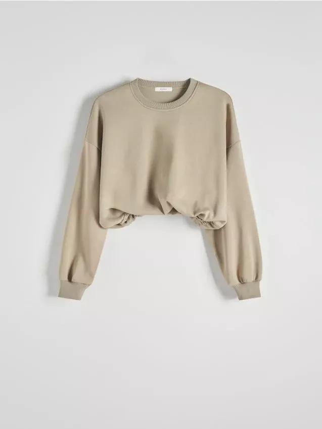 Beige Crop Sweater, , large image number 0