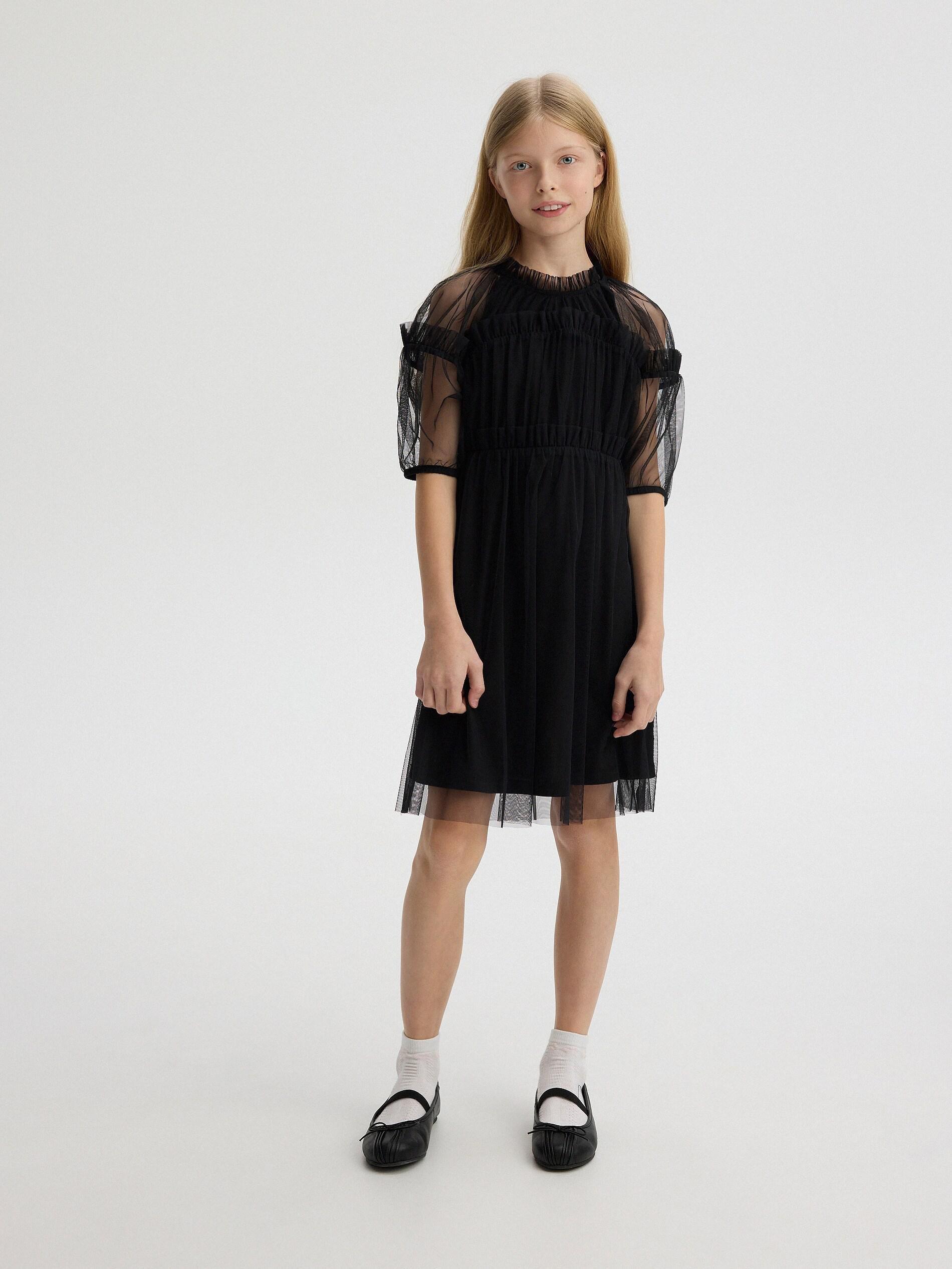 Black Tulle Dress, Kids Girls, , large image number 4