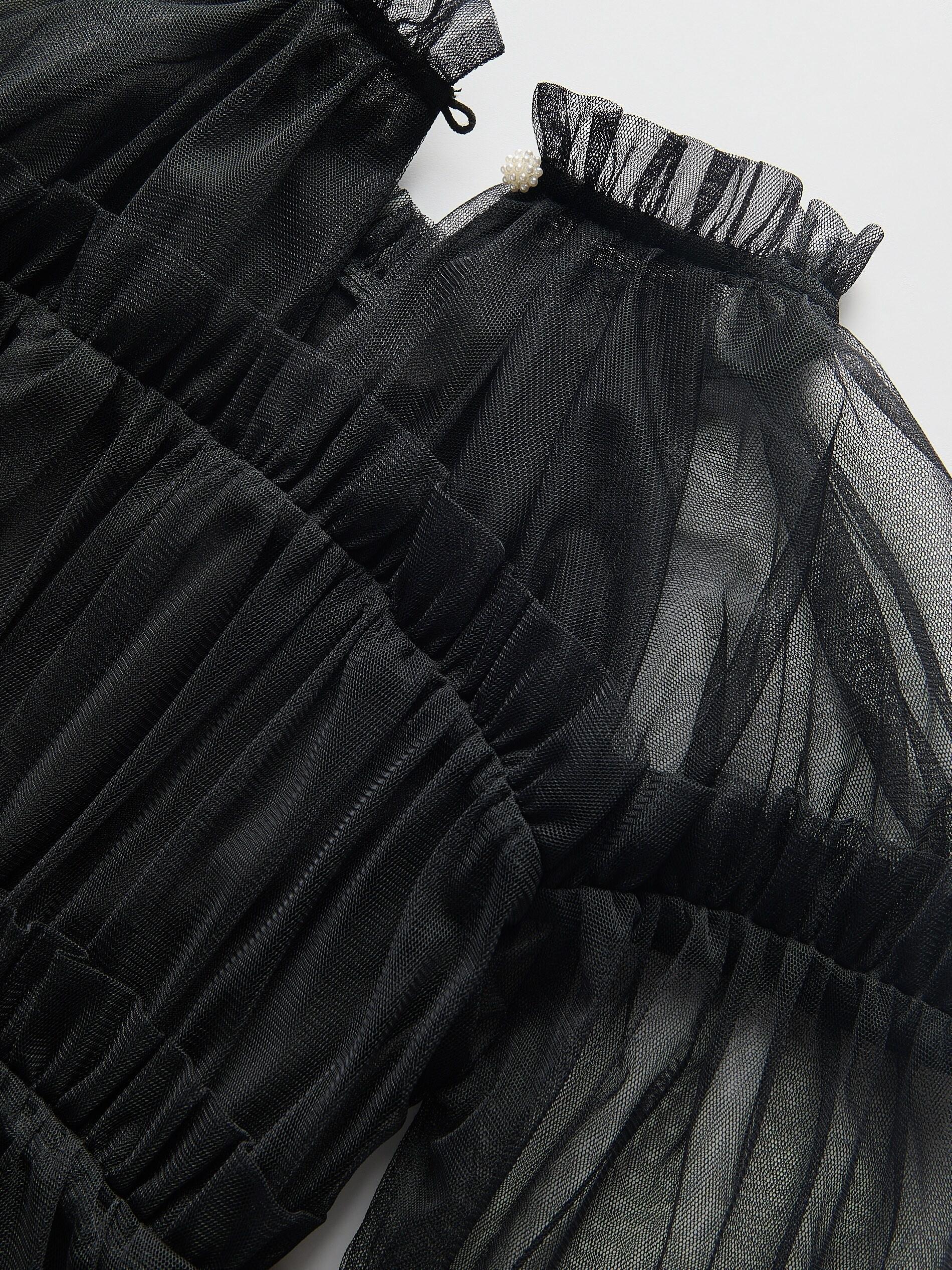 Black Tulle Dress, Kids Girls, , large image number 6