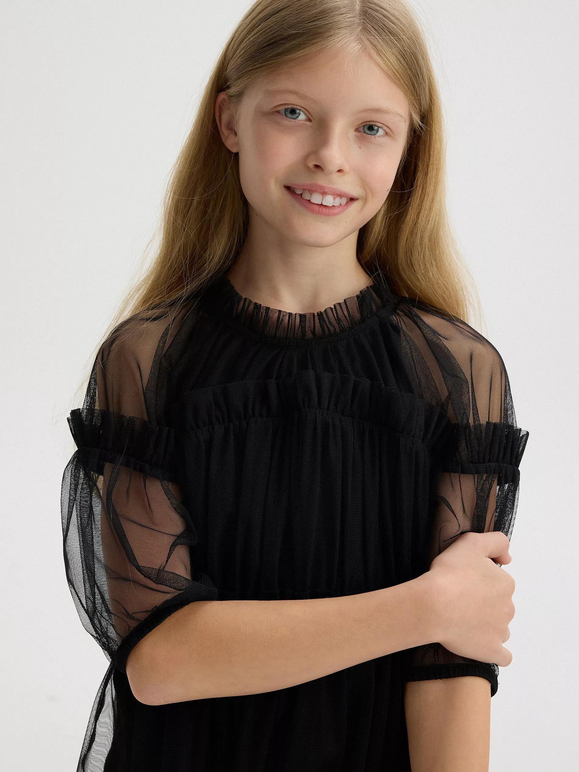 Black Tulle Dress, Kids Girls, , large image number 11