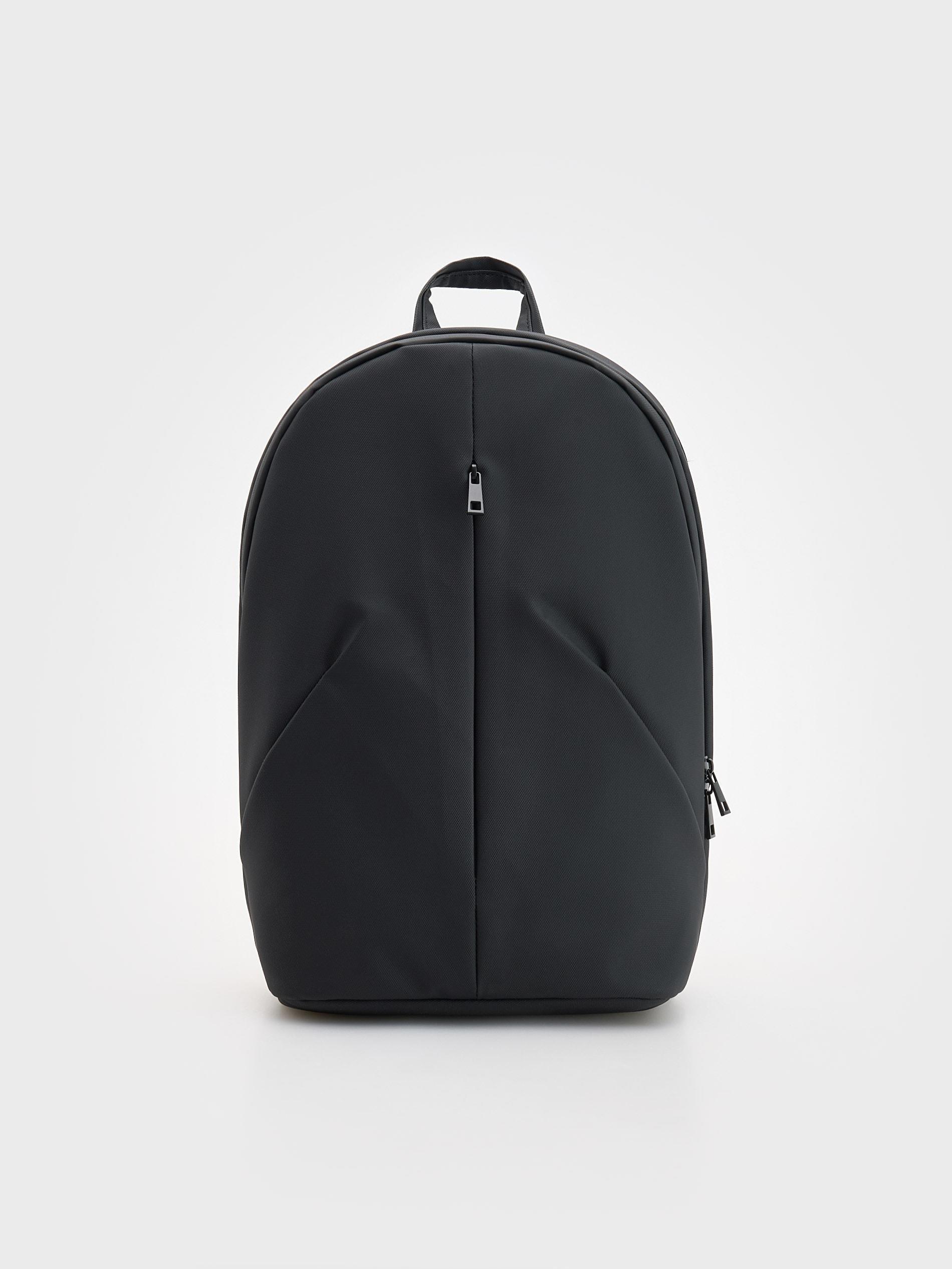 Black Backpack With Handle, Black, large image number 0