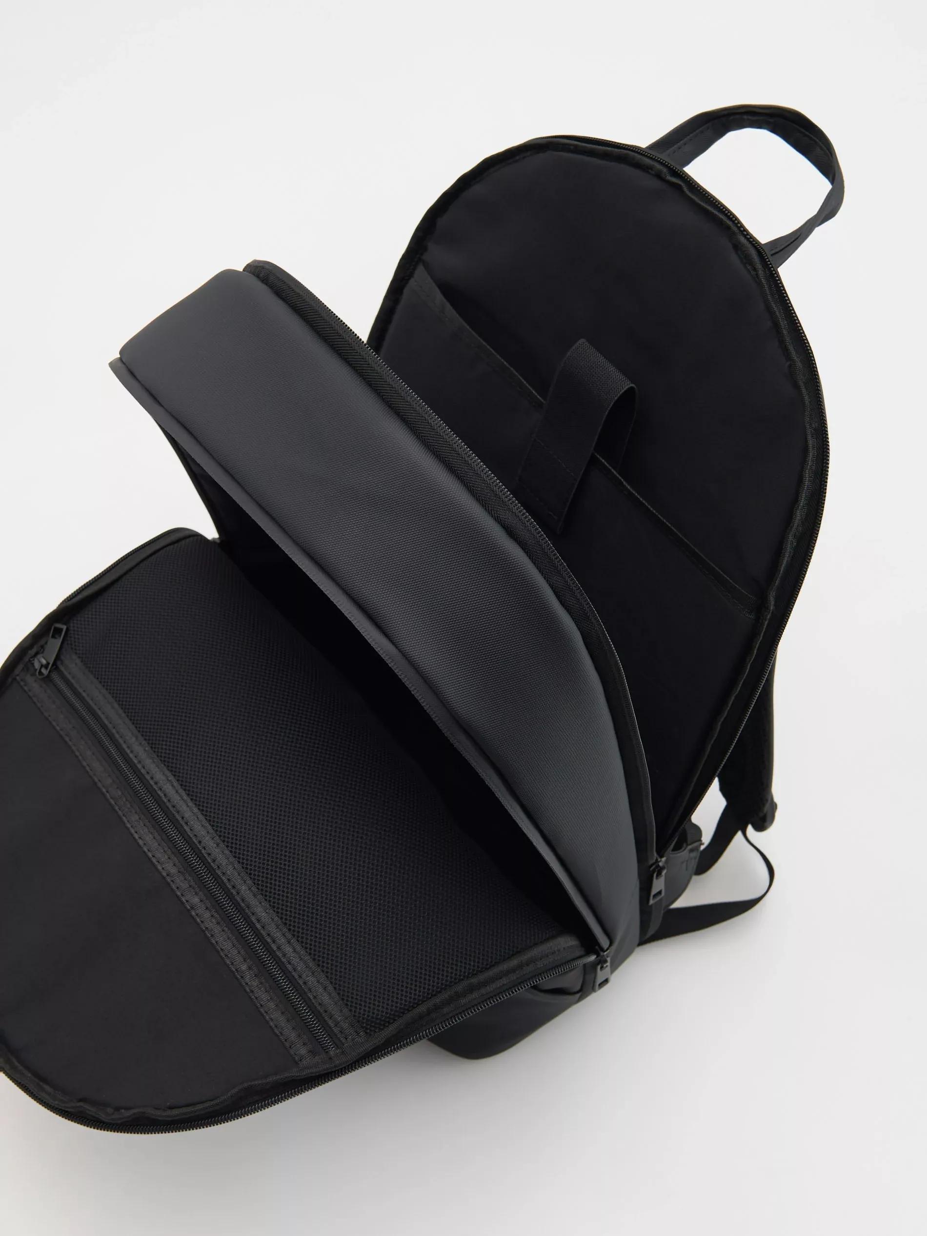 Black Backpack With Handle, Black, large image number 2