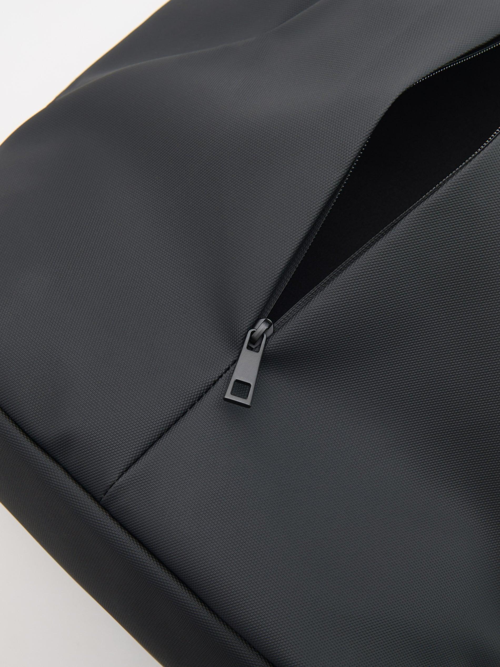Black Backpack With Handle, Black, large image number 3