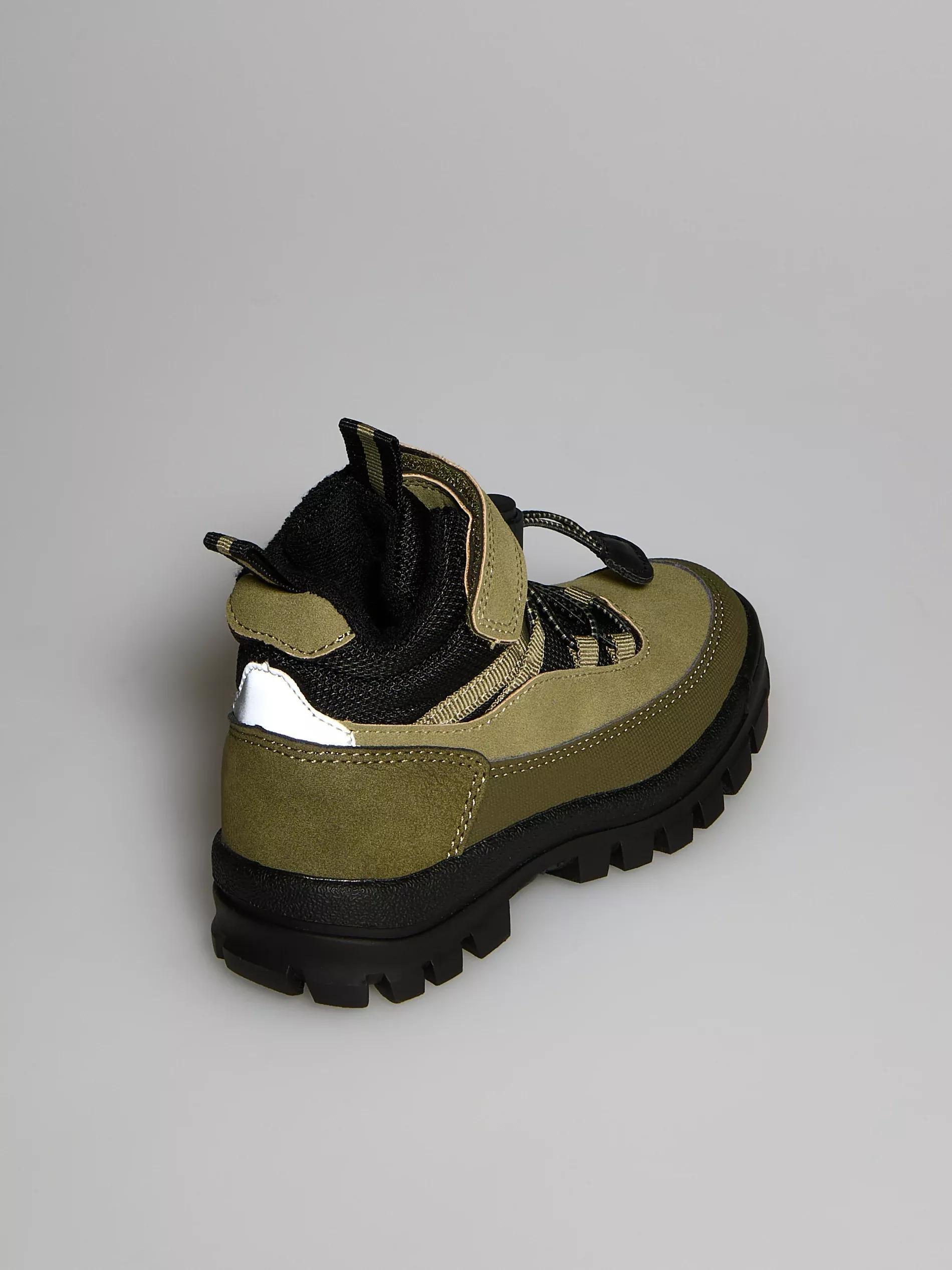 BOYS` TREKKING SHOES MILITARY, Khaki, medium