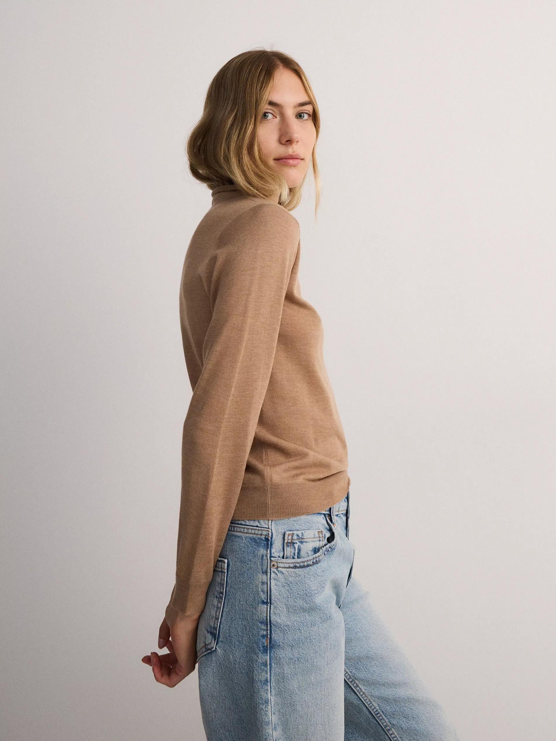 Beige Wool-Blend Sweater, , large image number 1