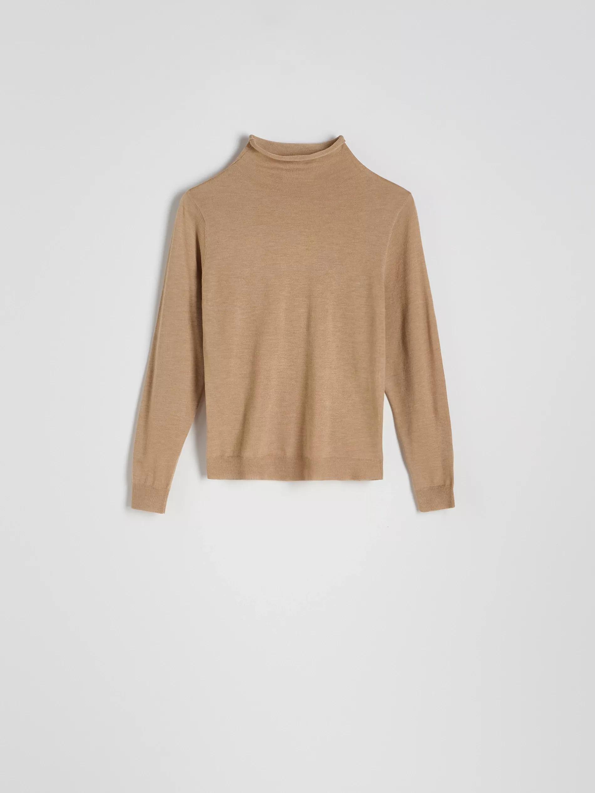 Beige Wool-Blend Sweater, , large image number 4