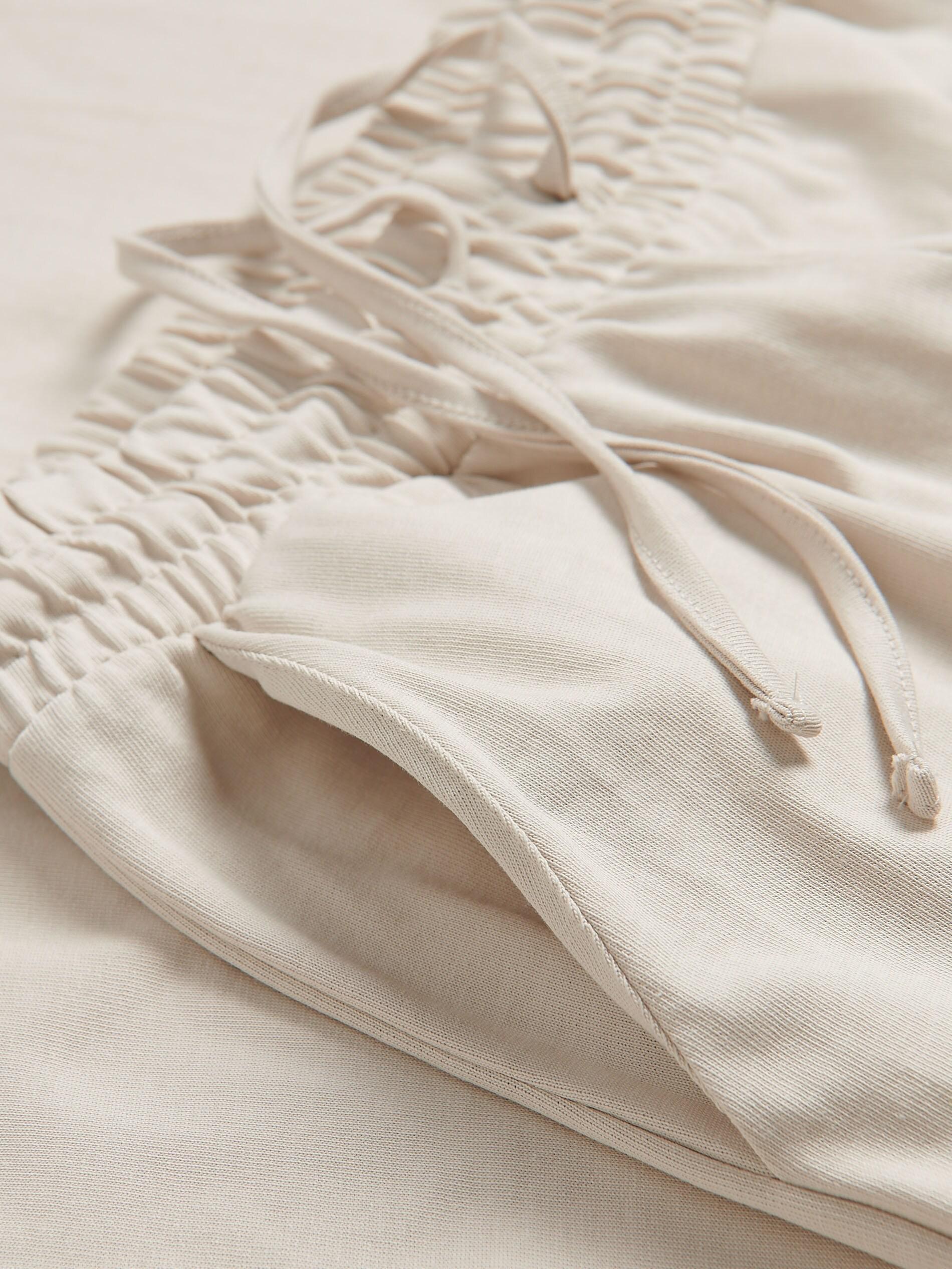 Beige Cotton Trousers, Ivory, large image number 5