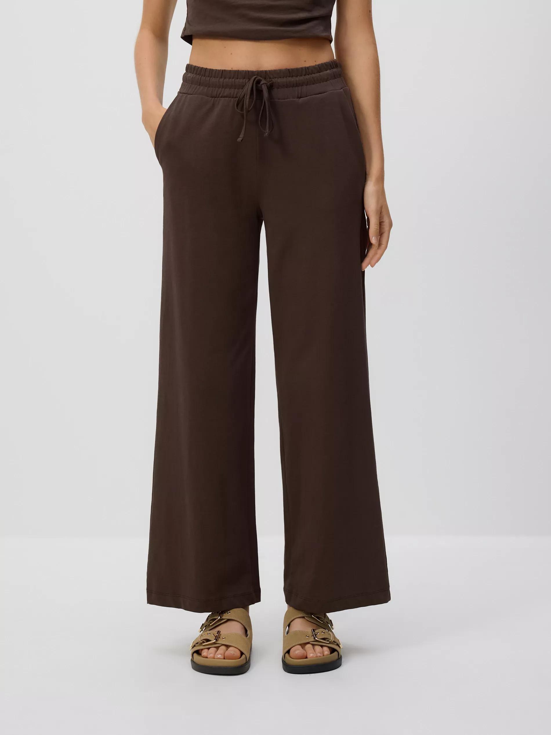 Brown Cotton Trousers, , large image number 1