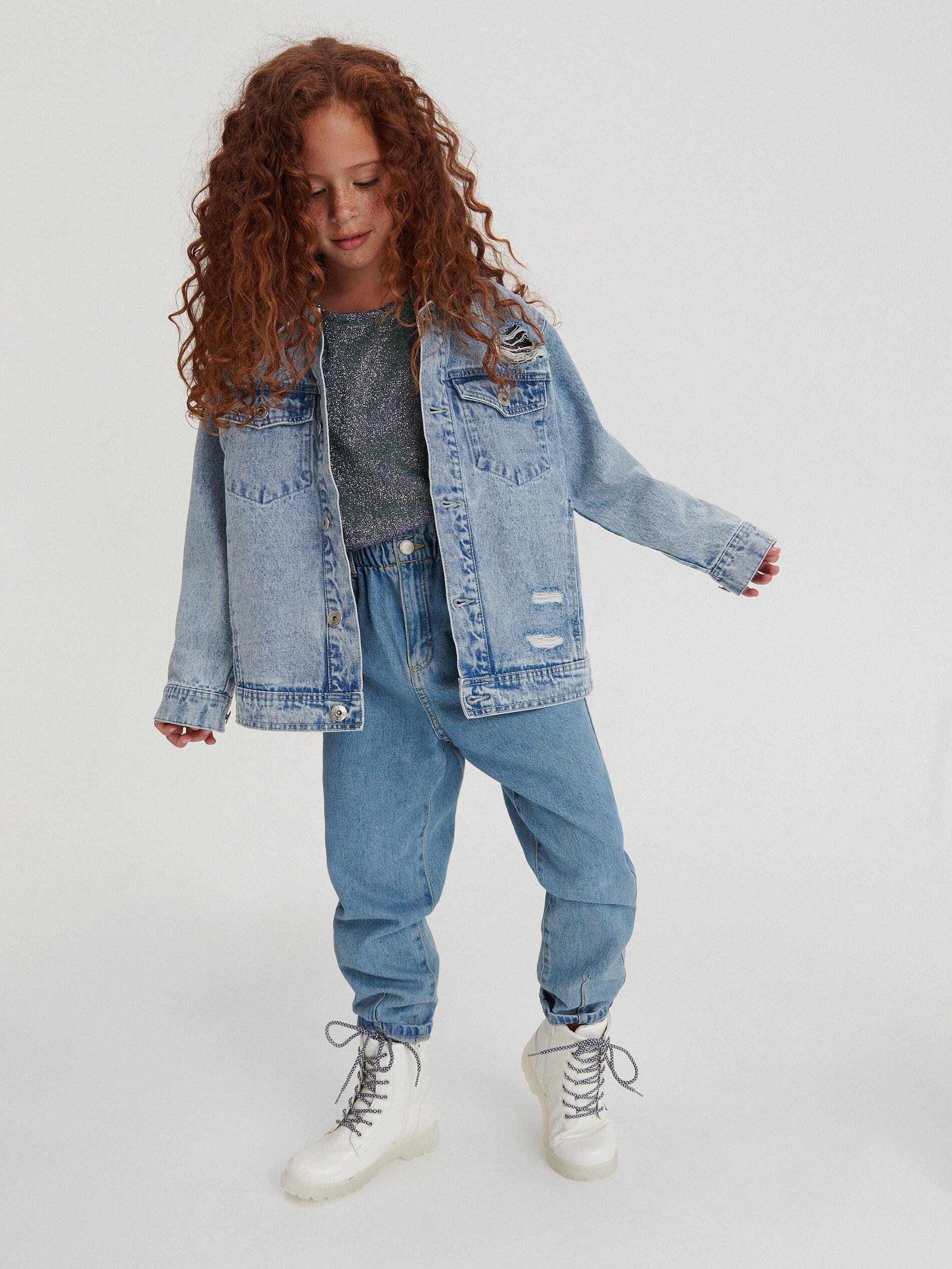 Grey T-Shirt With Lurex Thread, Kids Girl, , large image number 1