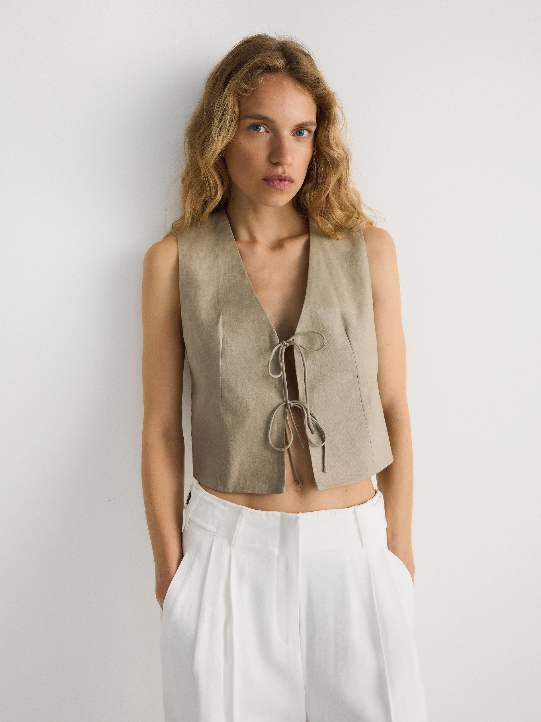 White Viscose Rich Trousers, , large image number 3