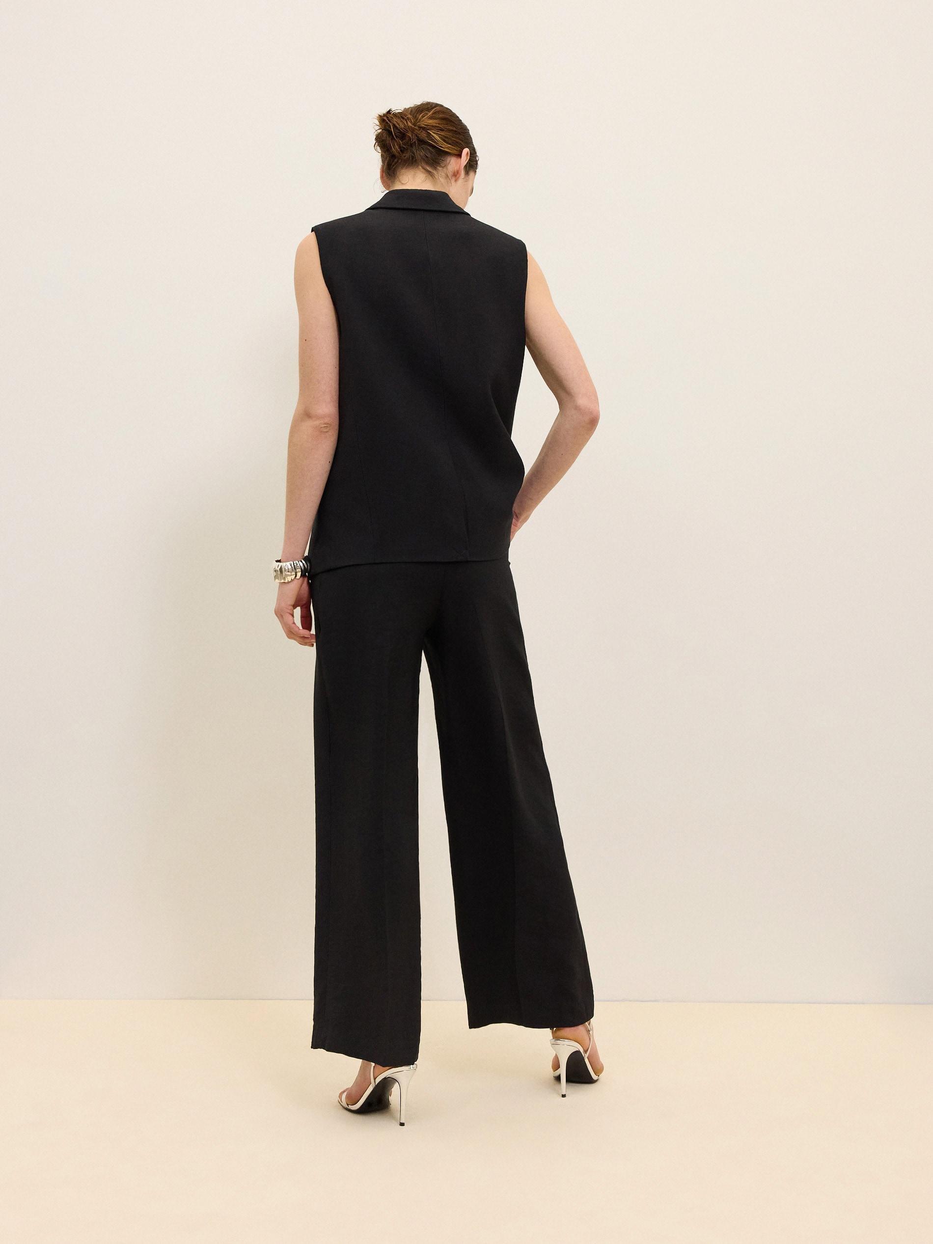 Black Casual Cut Trousers, , large image number 4