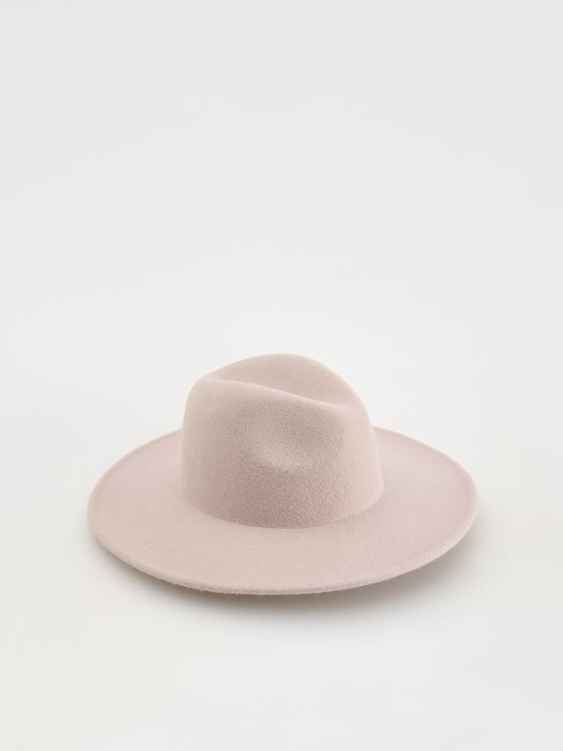 Yellow Wool Fedora Hat, , large image number 0