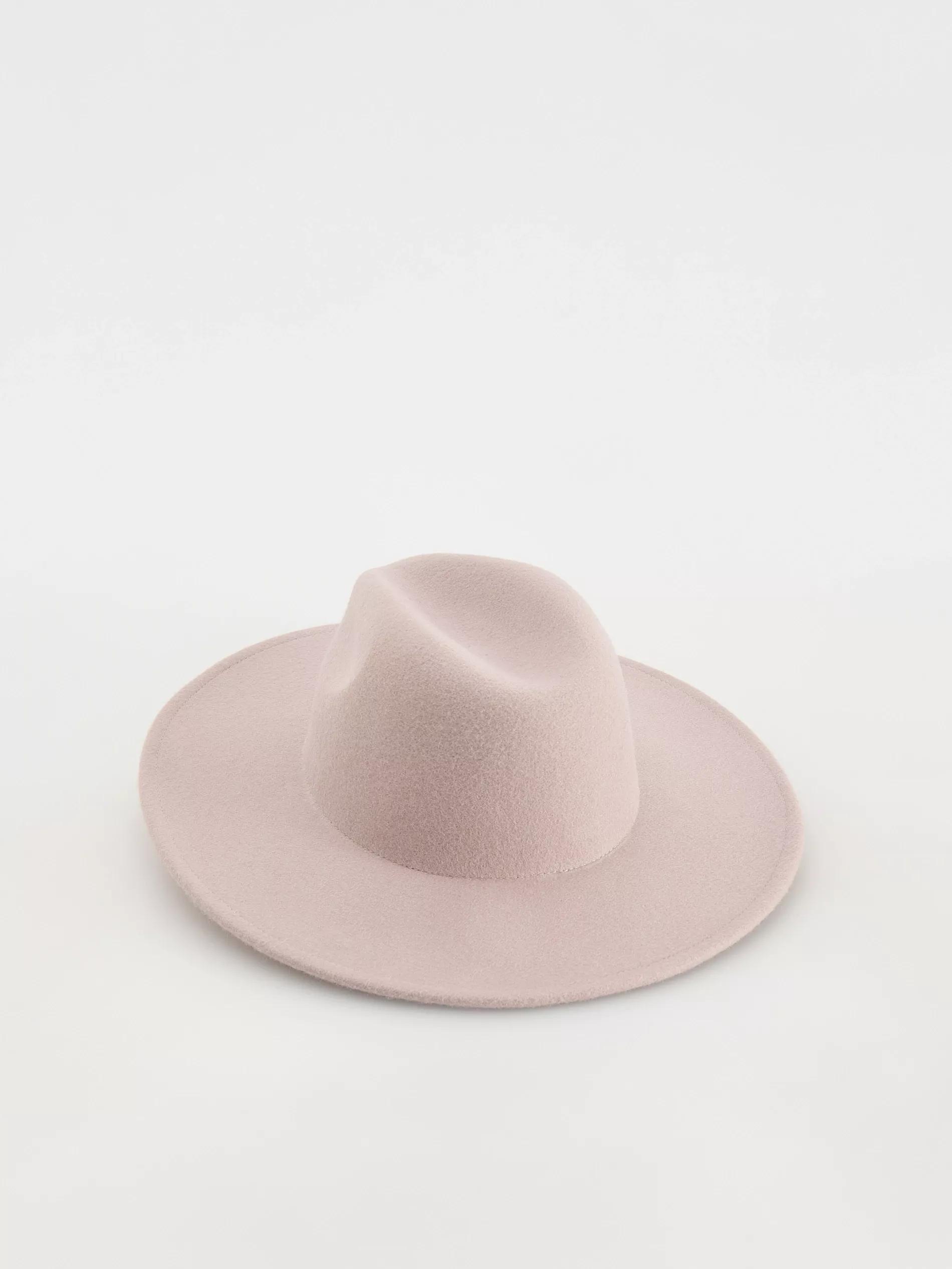 Yellow Wool Fedora Hat, , large image number 1