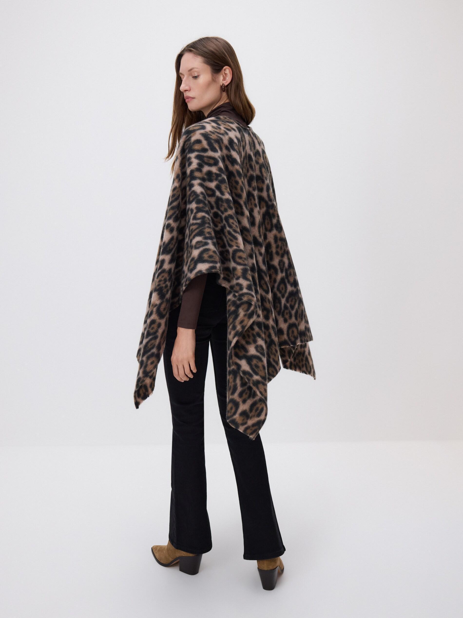 Multicolor Printed Poncho, Multicolor, large image number 2