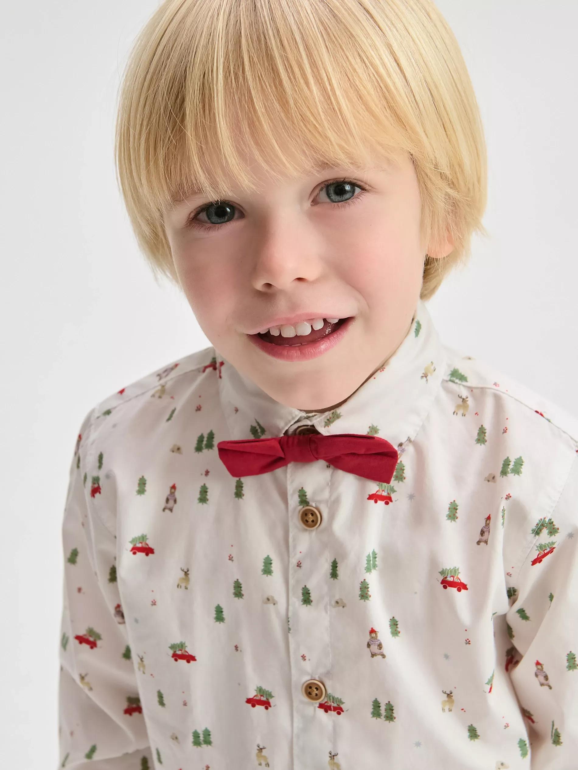 White Christmas All Over Shirt, White, large image number 5