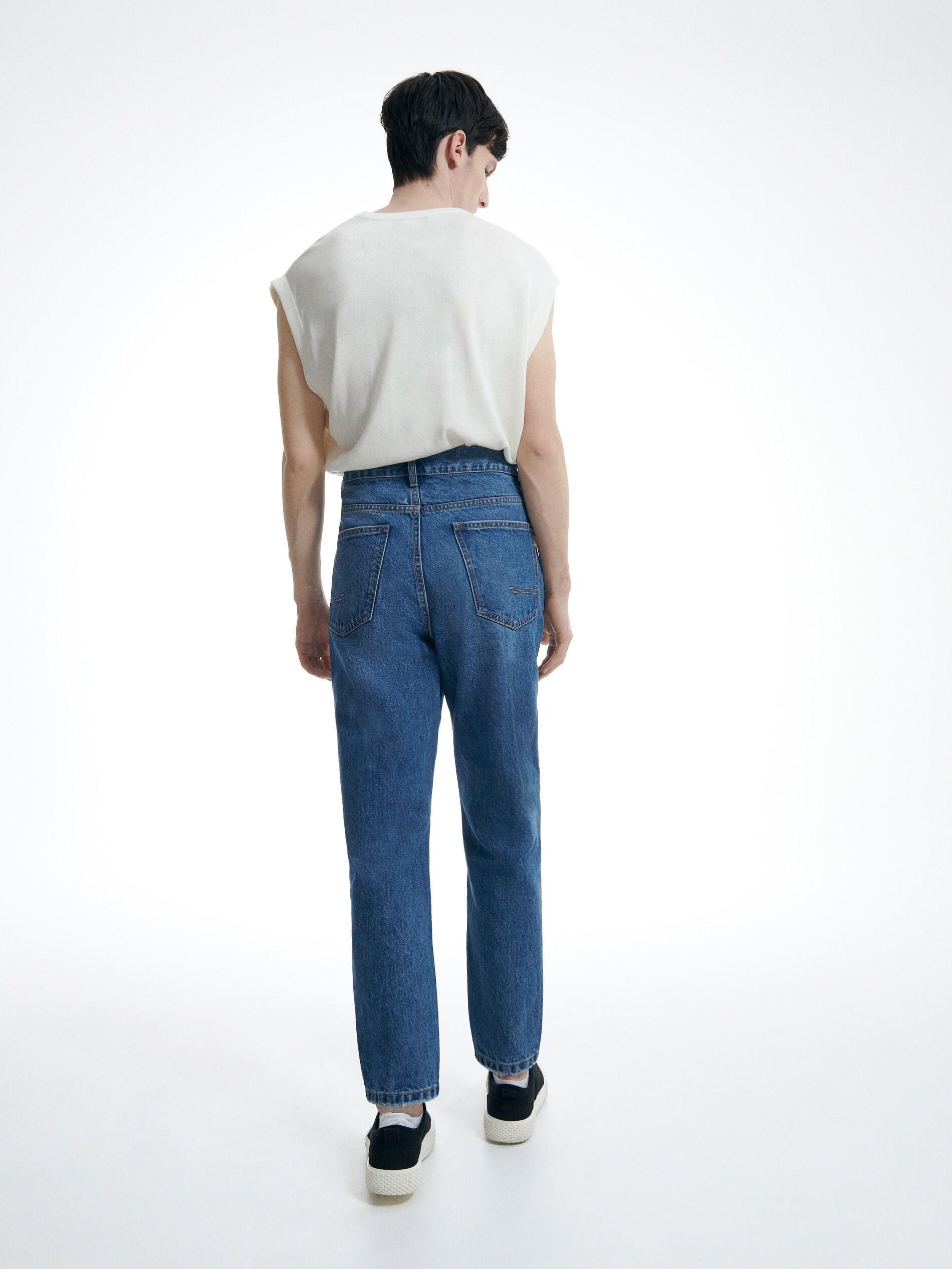 Blue Ripped Carrot Jeans, , large image number 2