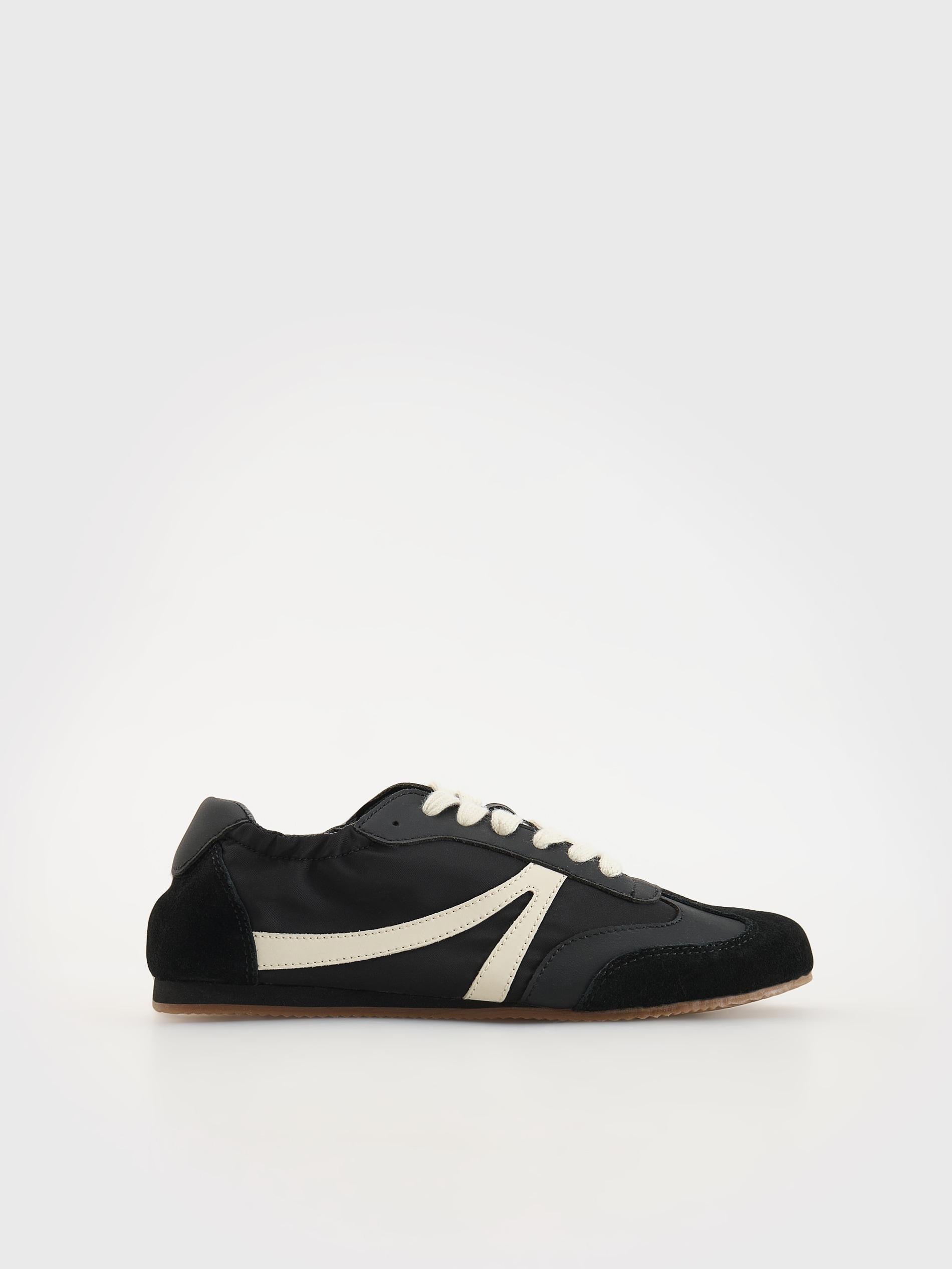 Black Leather Sneakers, , large image number 5