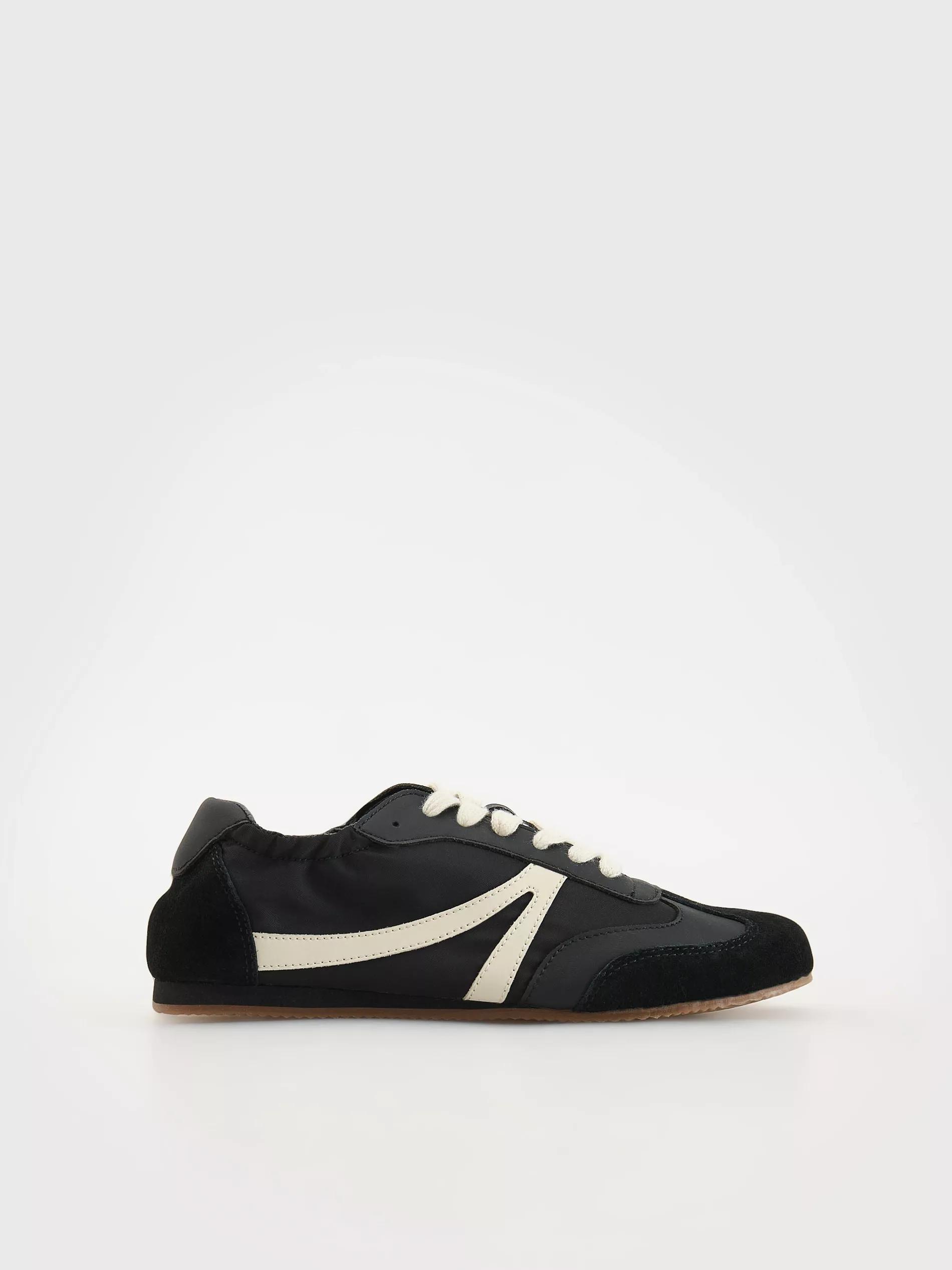 Black Leather Sneakers, , large image number 6