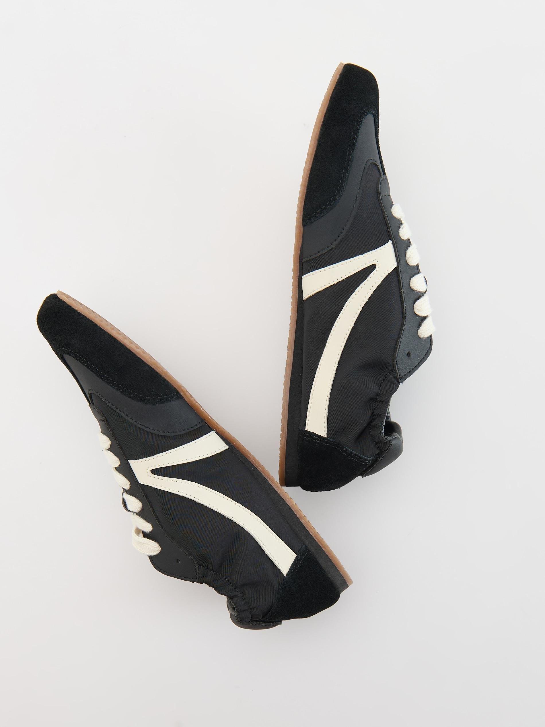 Black Leather Sneakers, , large image number 7