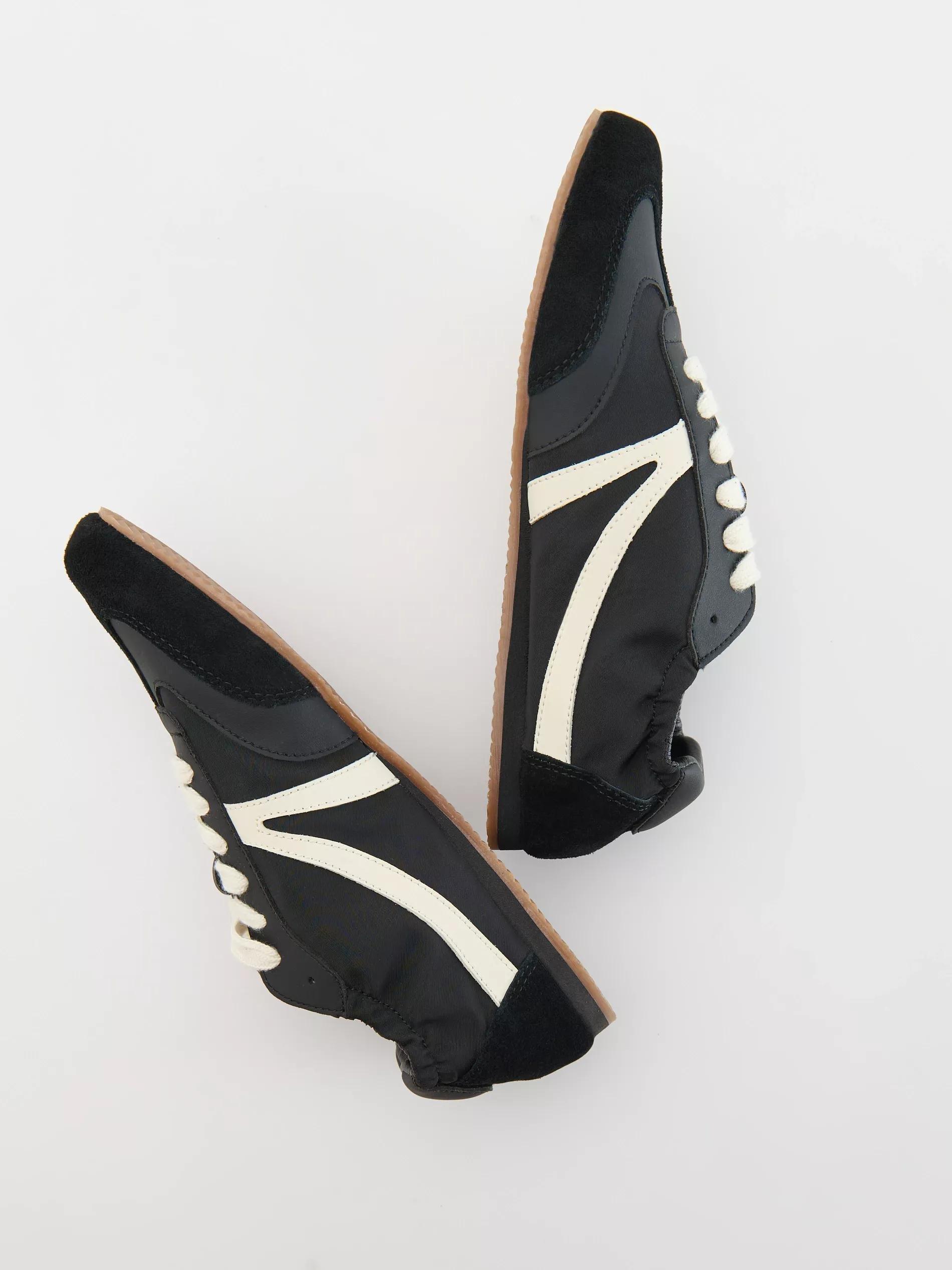 Black Leather Sneakers, , large image number 8
