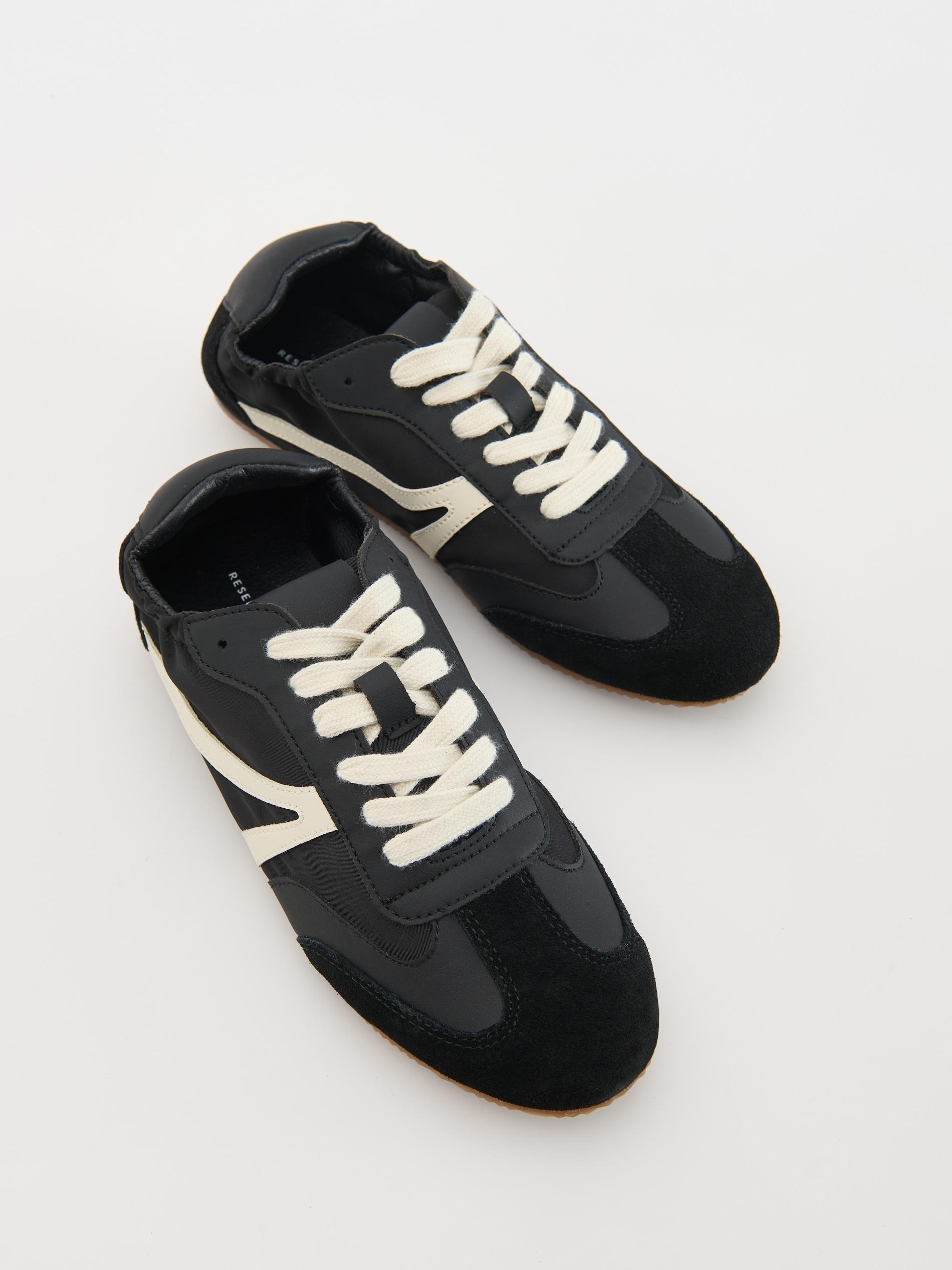 Black Leather Sneakers, , large image number 9