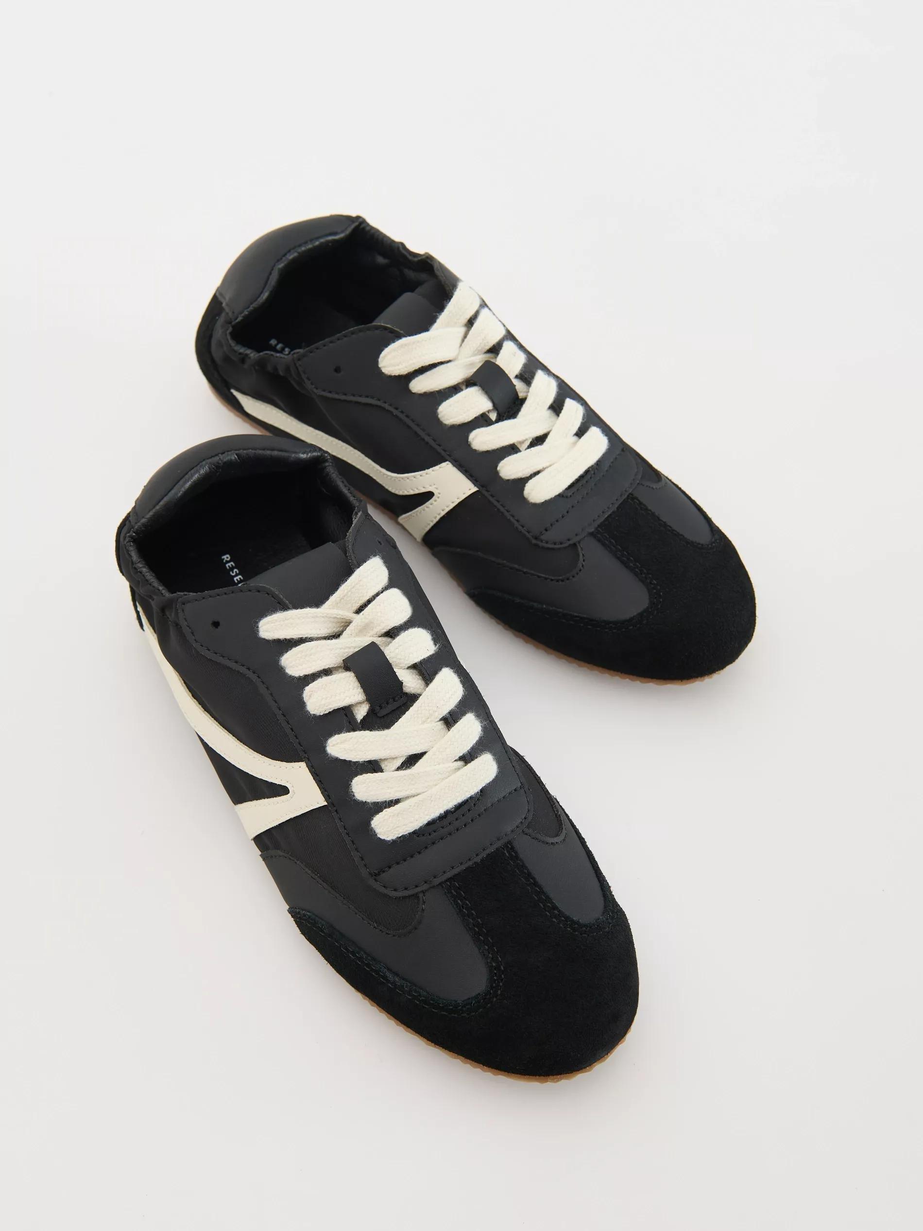 Black Leather Sneakers, , large image number 10