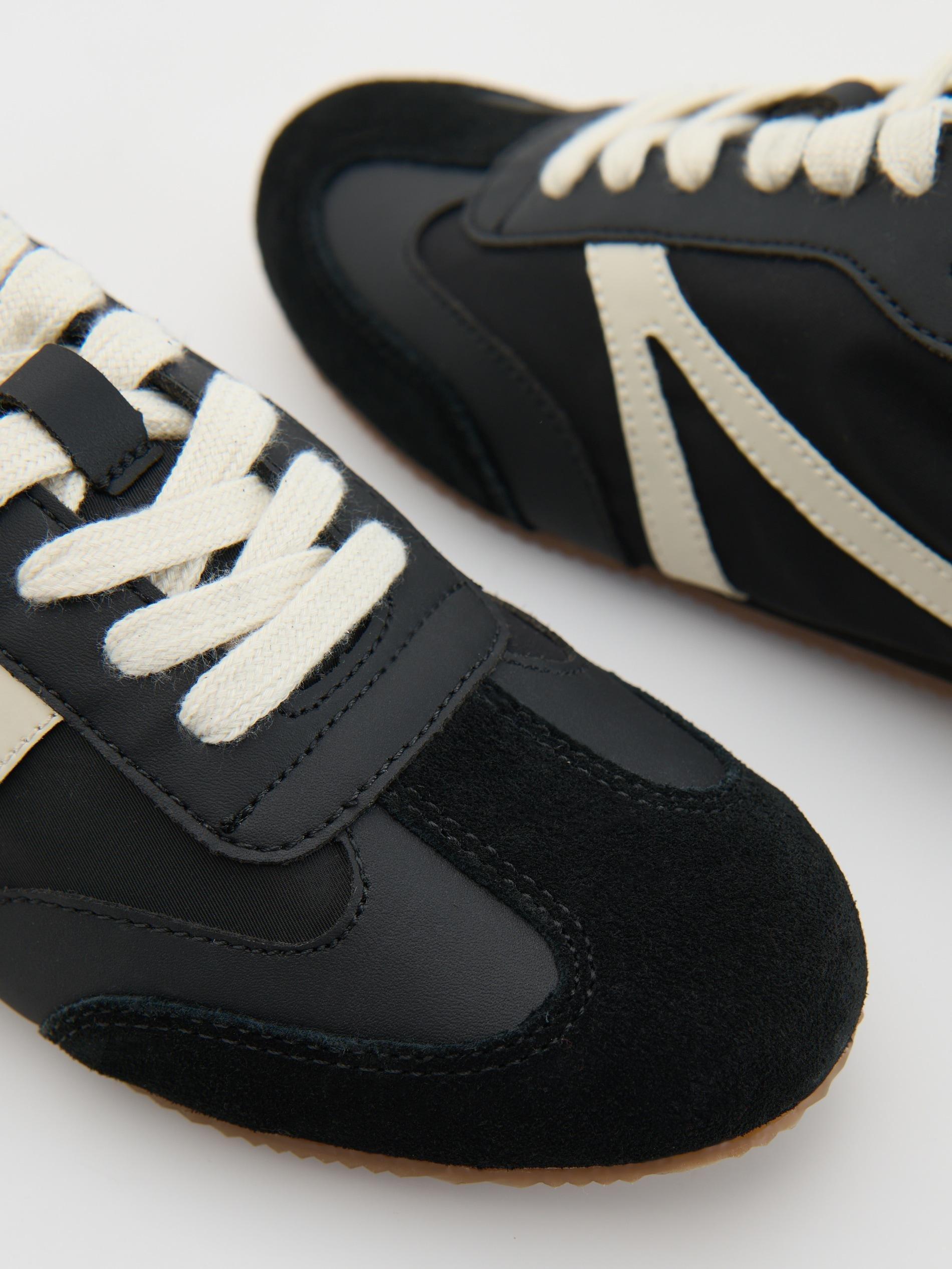Black Leather Sneakers, , large image number 11