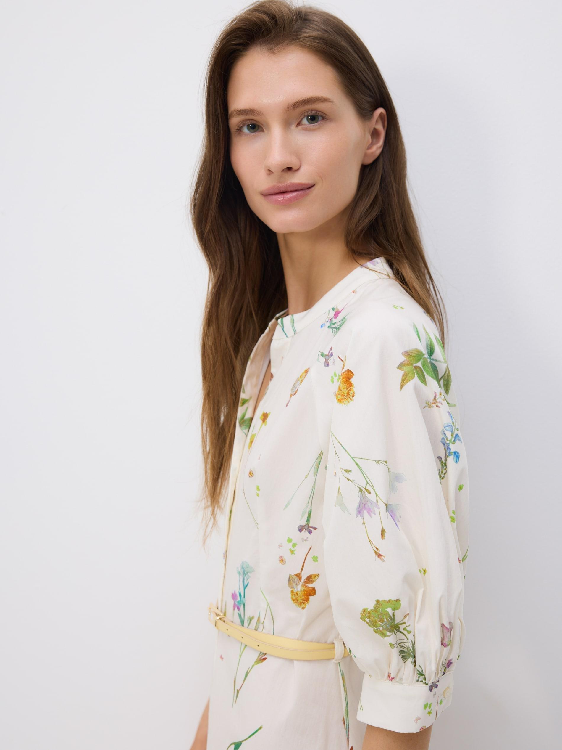 Multicolour Midi Dress With Floral Pattern, Multicolor, medium