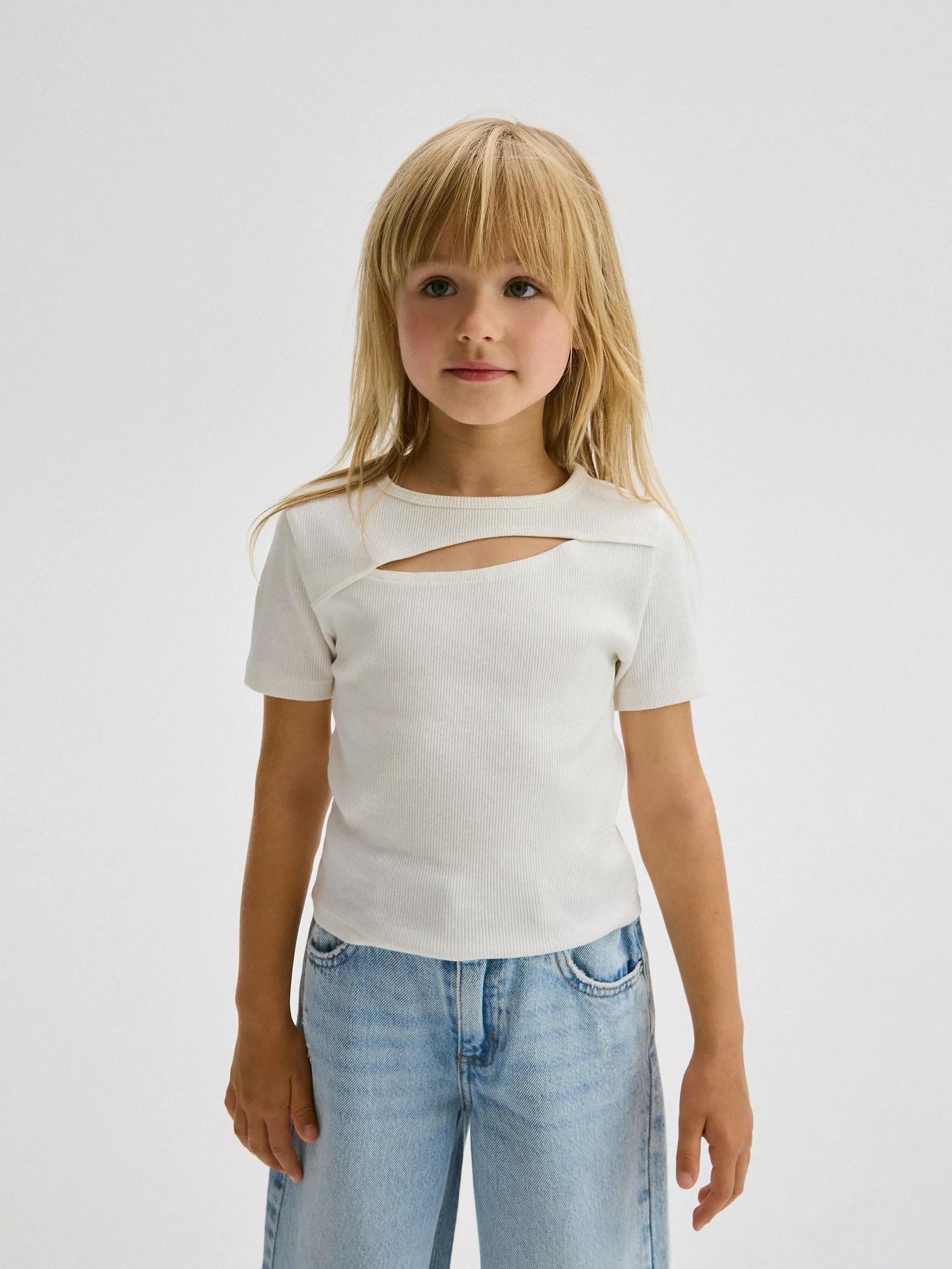 White Shoulder T Shirt, , large image number 0