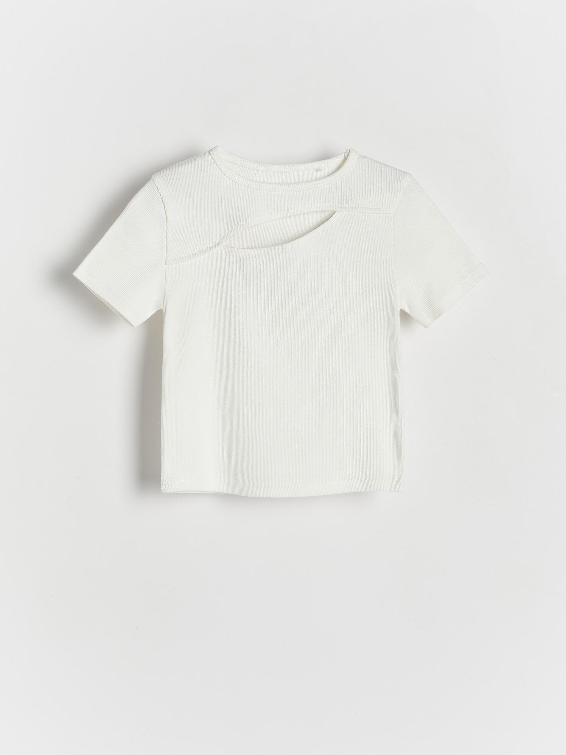 Reserved - white Cold shoulder T-shirt