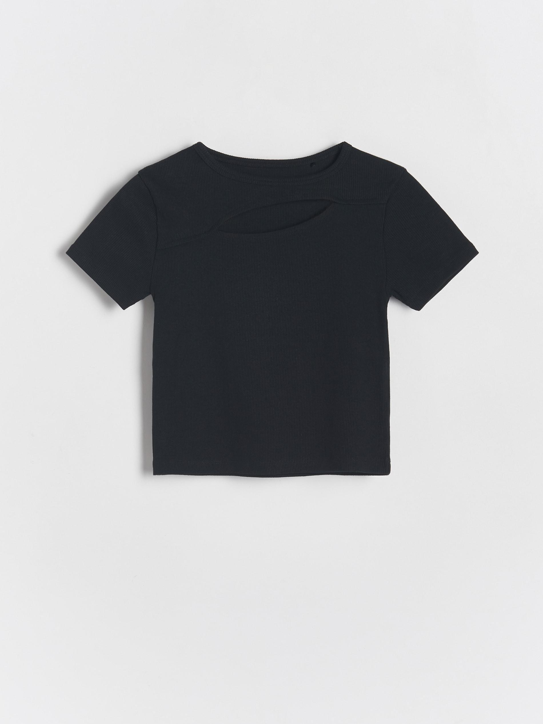 Black Shoulder T Shirt, , large image number 1