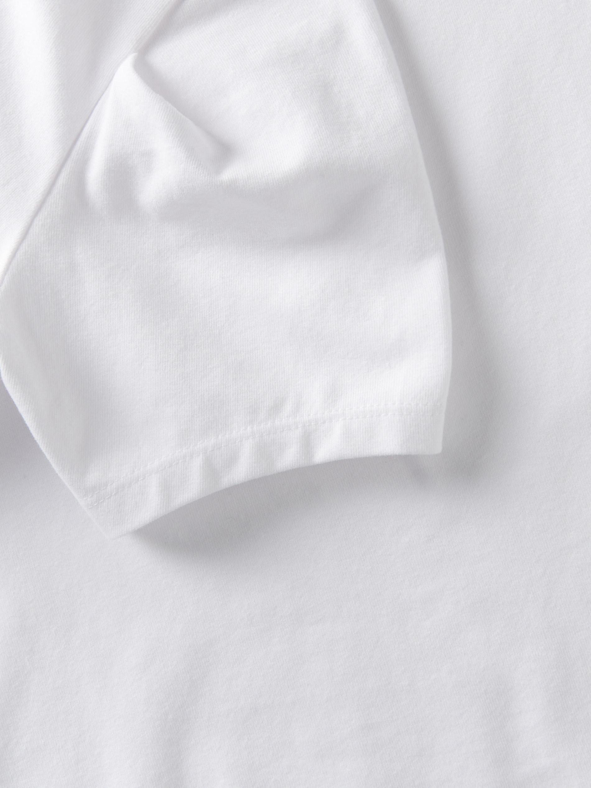 White Cotton T-Shirt, Kids Girls, , large image number 8