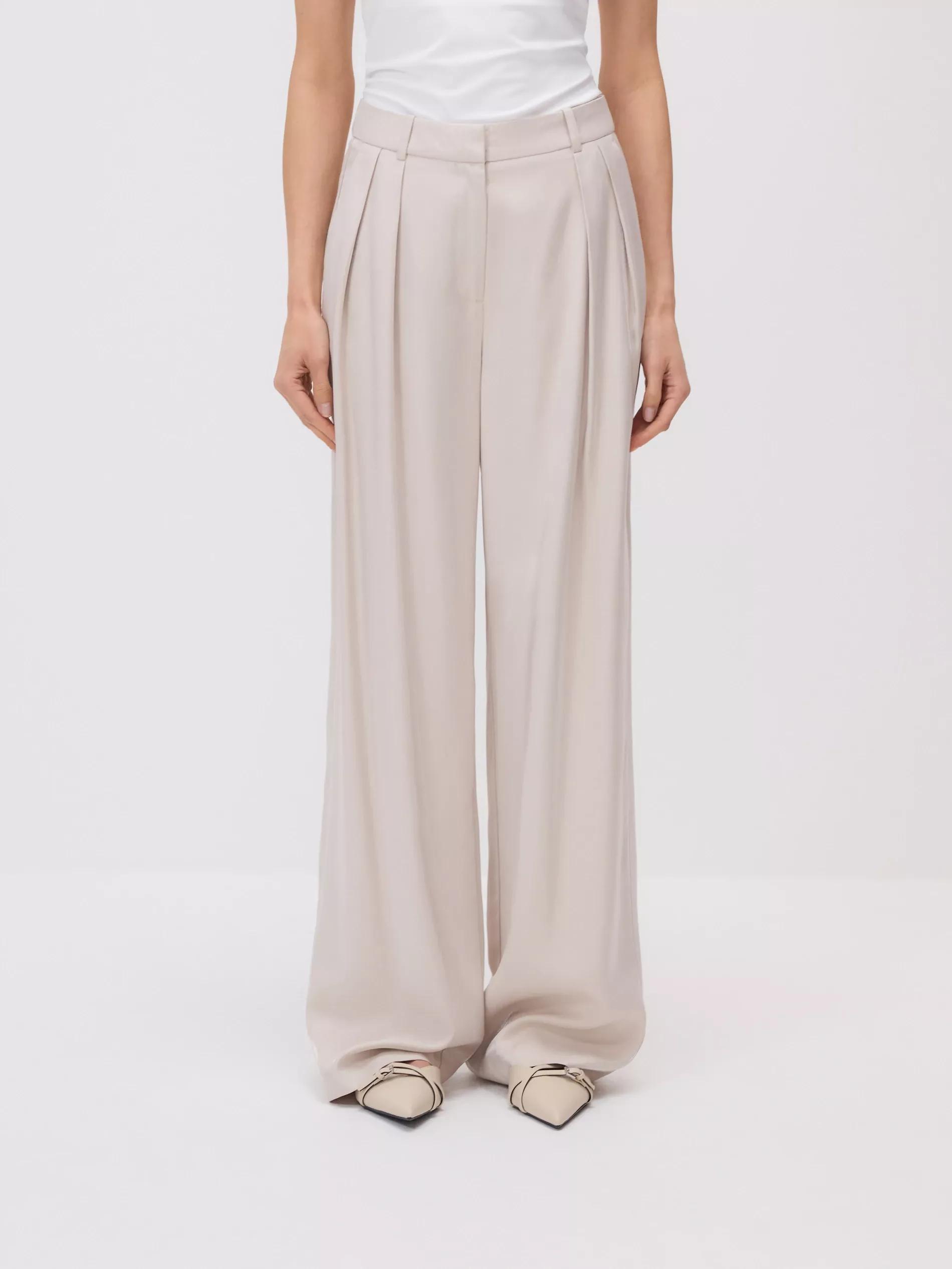 BEIGE Viscose rich trousers, , large image number 2