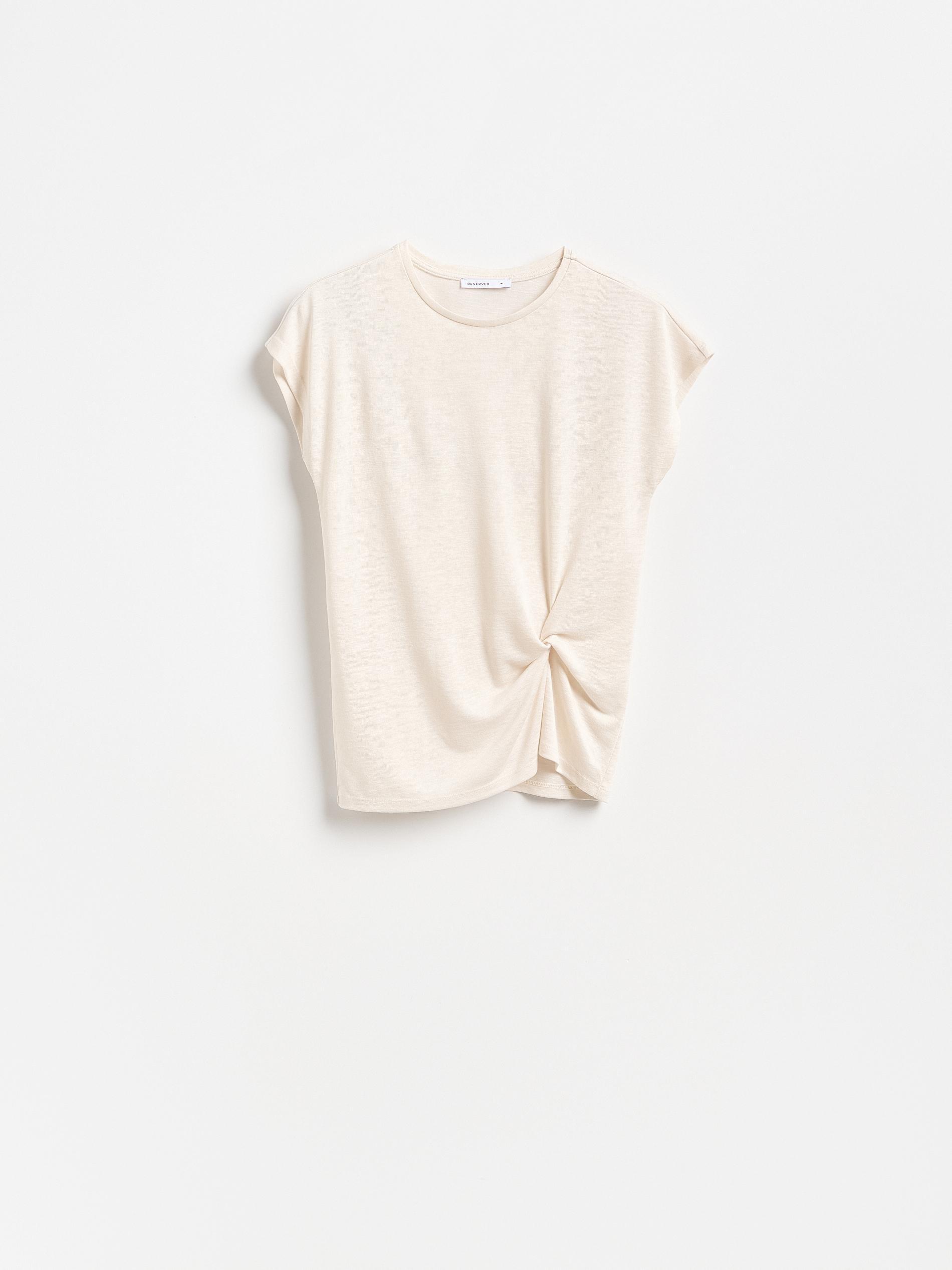 Beige Viscose Blend Blouse, Ivory, large image number 4