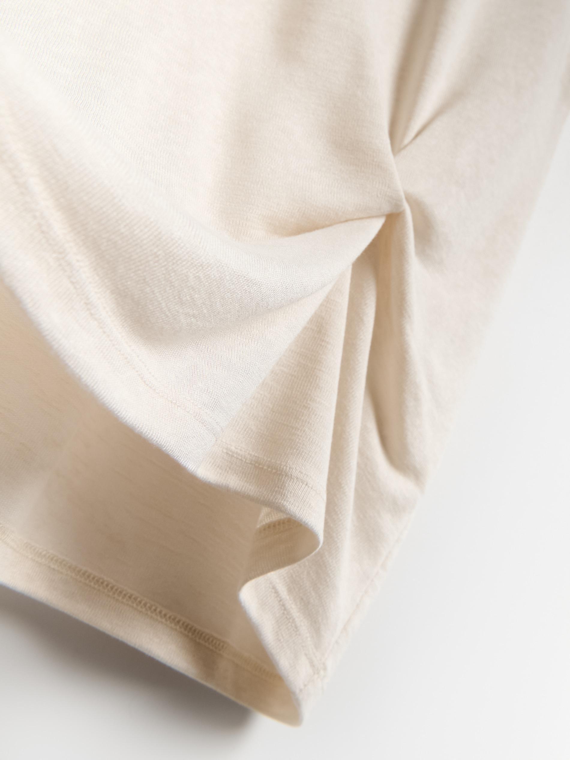 Beige Viscose Blend Blouse, Ivory, large image number 5