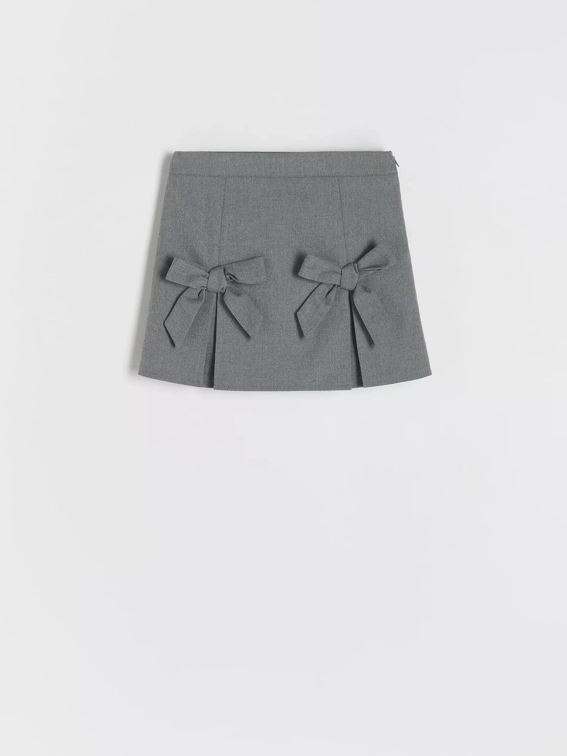Grey Skirt With Bow Details, , large image number 2