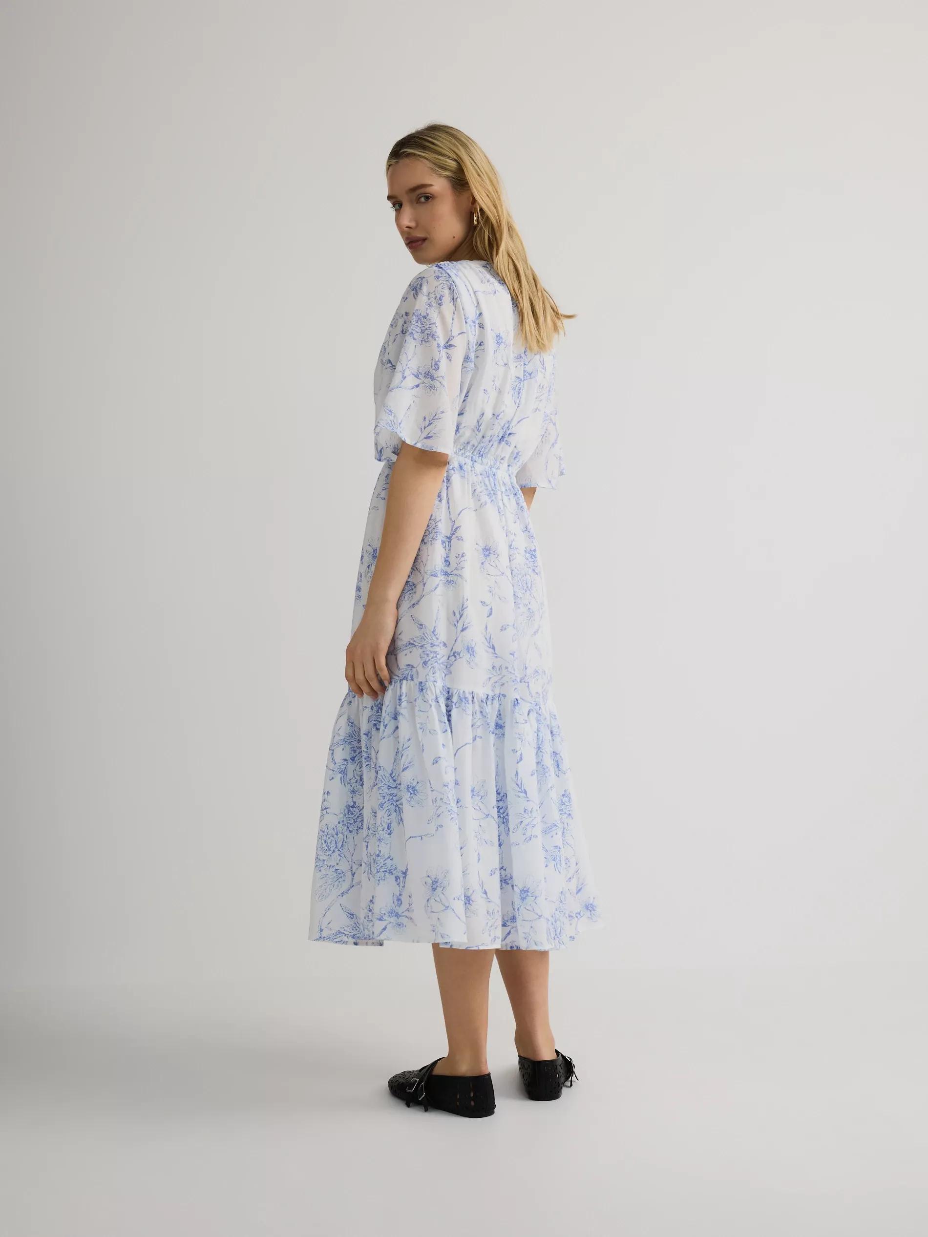 Blue Midi Dress, With High Lyocell Content, Blue, large image number 4