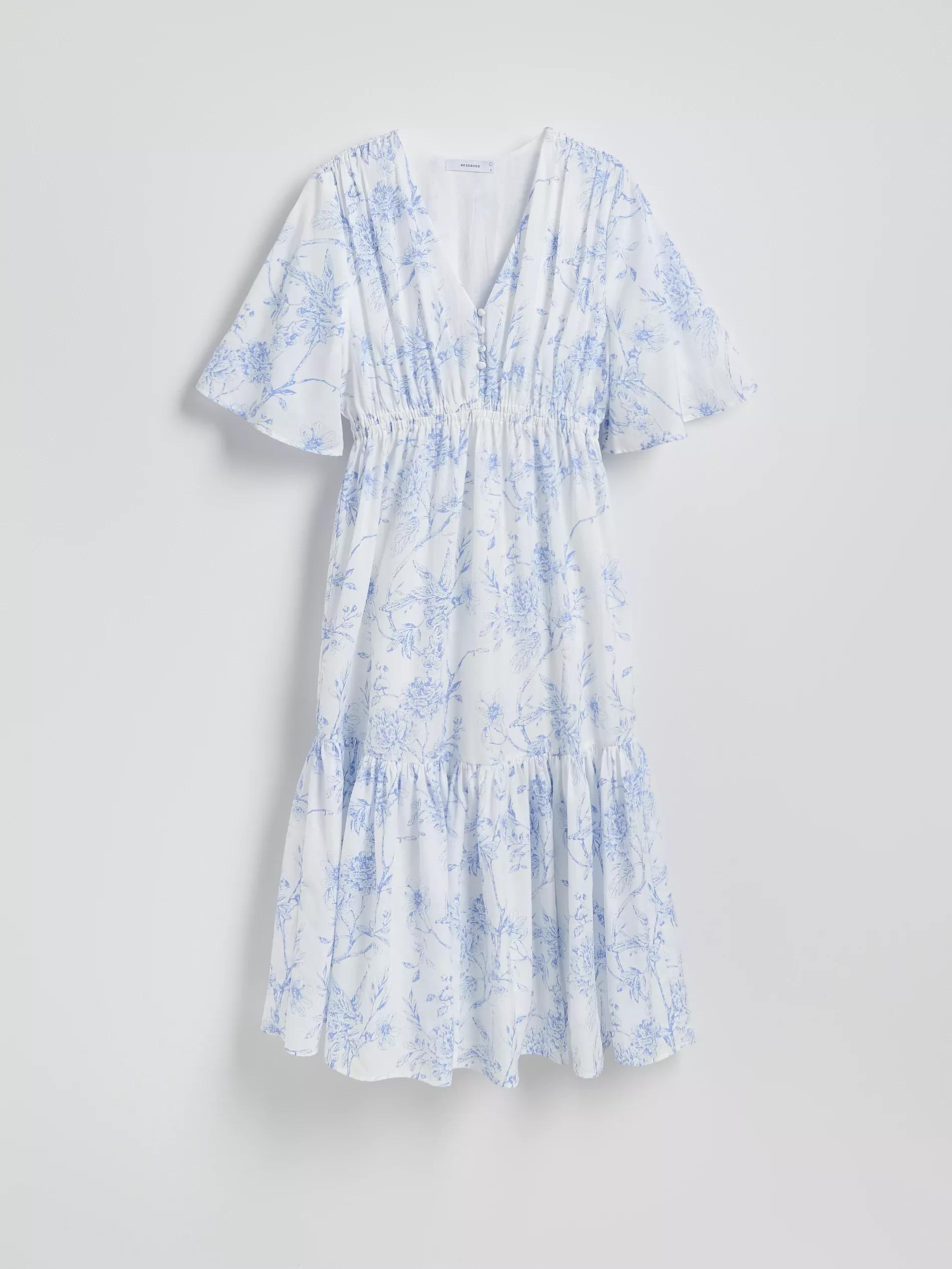 Blue Midi Dress, With High Lyocell Content, Blue, large image number 5