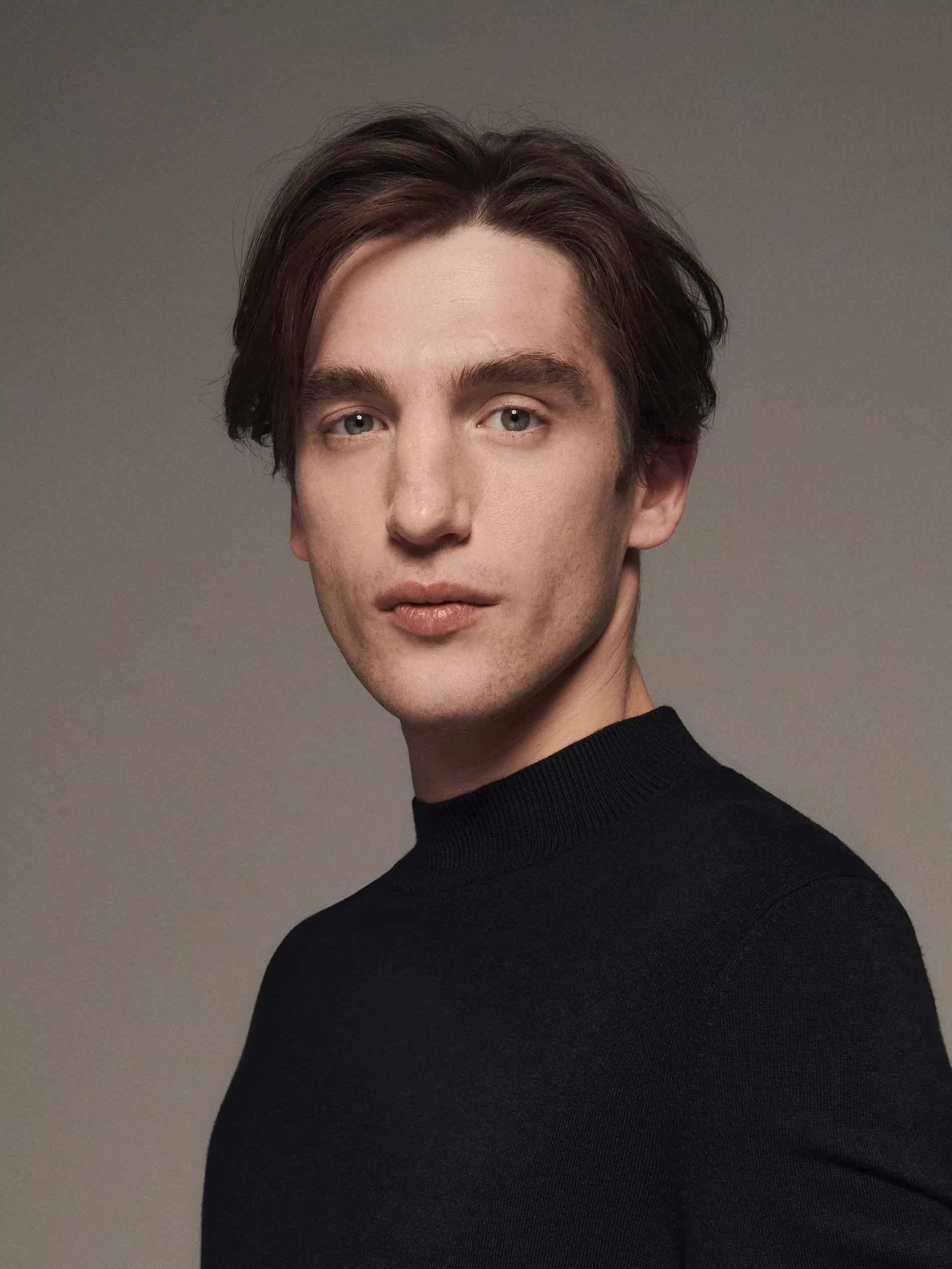 Black Plain Mock Neck Jumper, , large image number 3