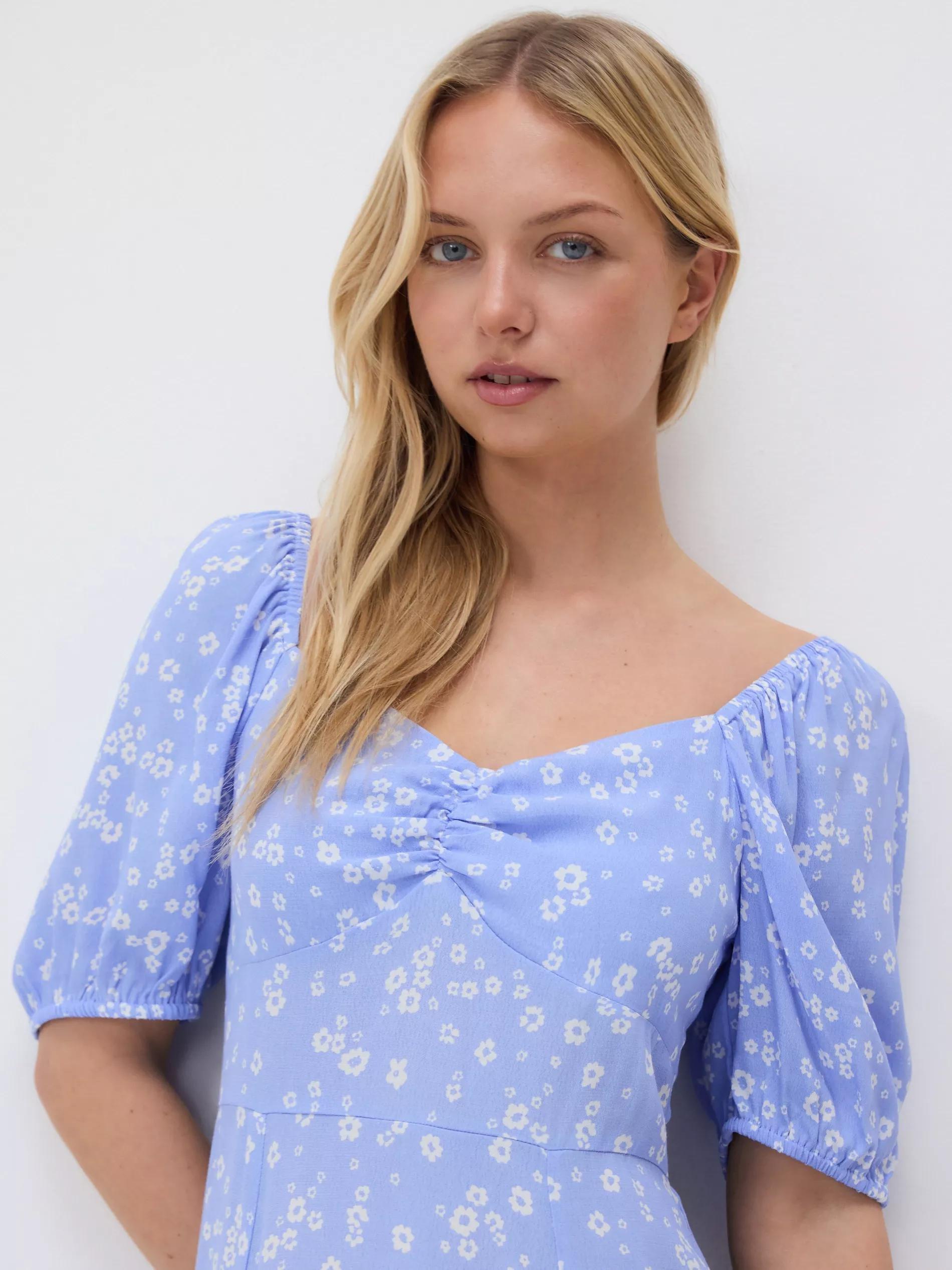 Blue Mini Dress, Blue, large image number 1