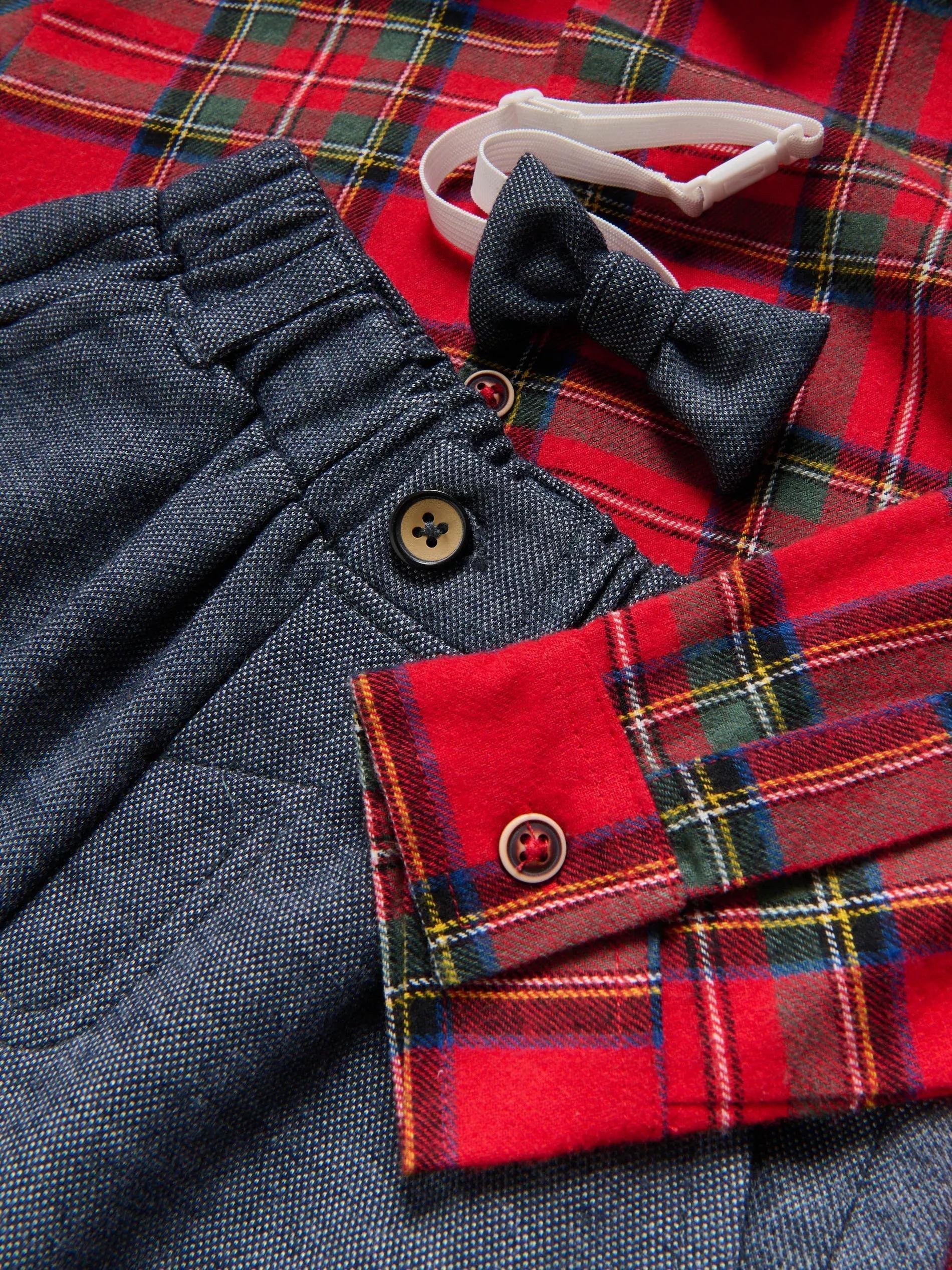 Red Elegant Set With Bow Tie, Red, large image number 1