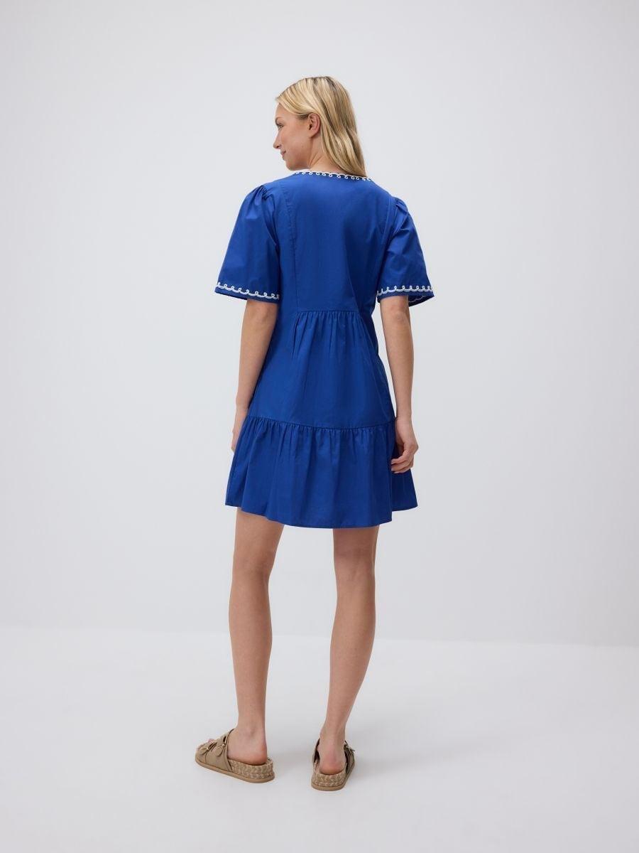 Blue Dress With Embroidery, Blue, large image number 2