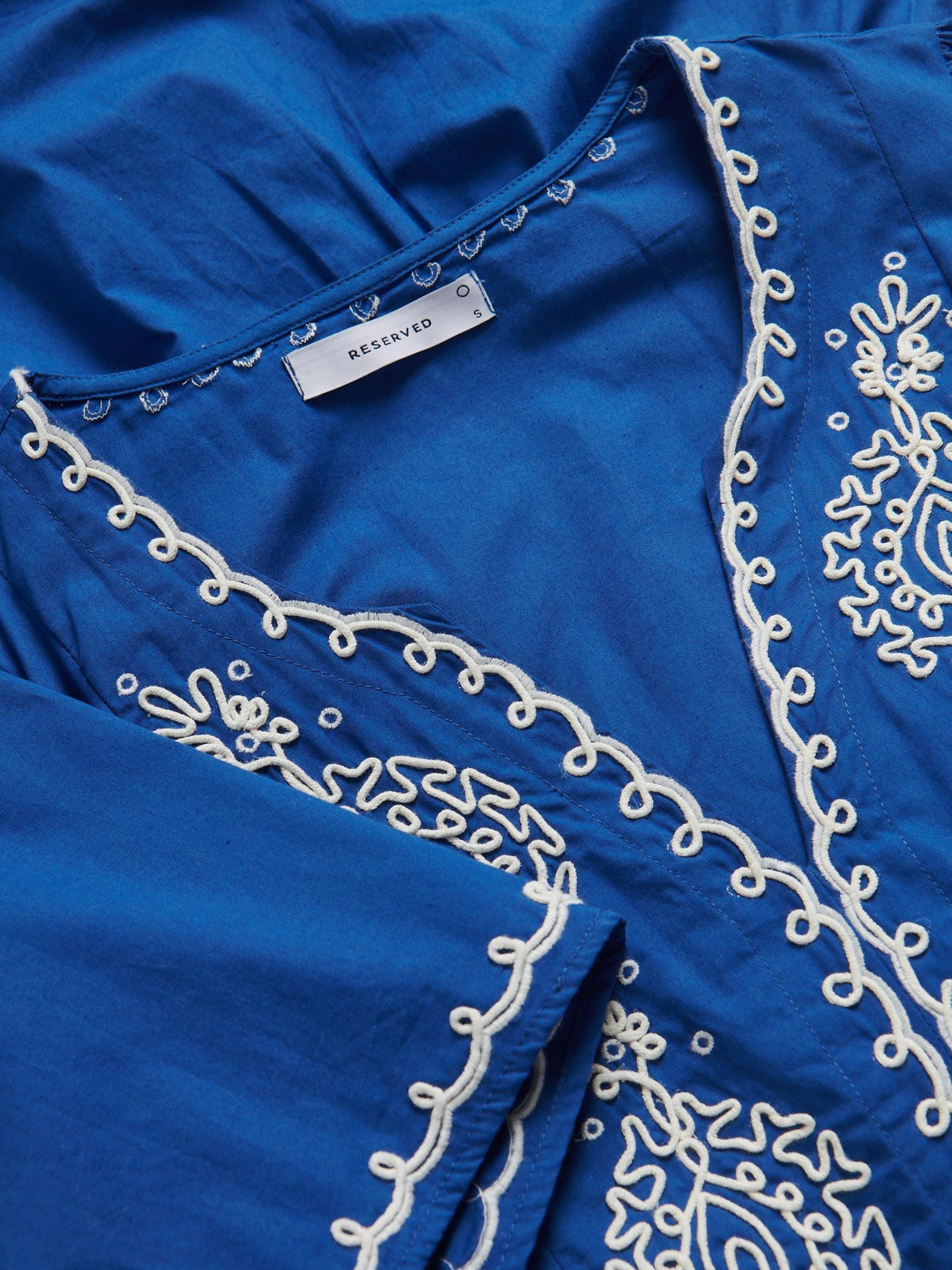 Blue Dress With Embroidery, , large image number 5