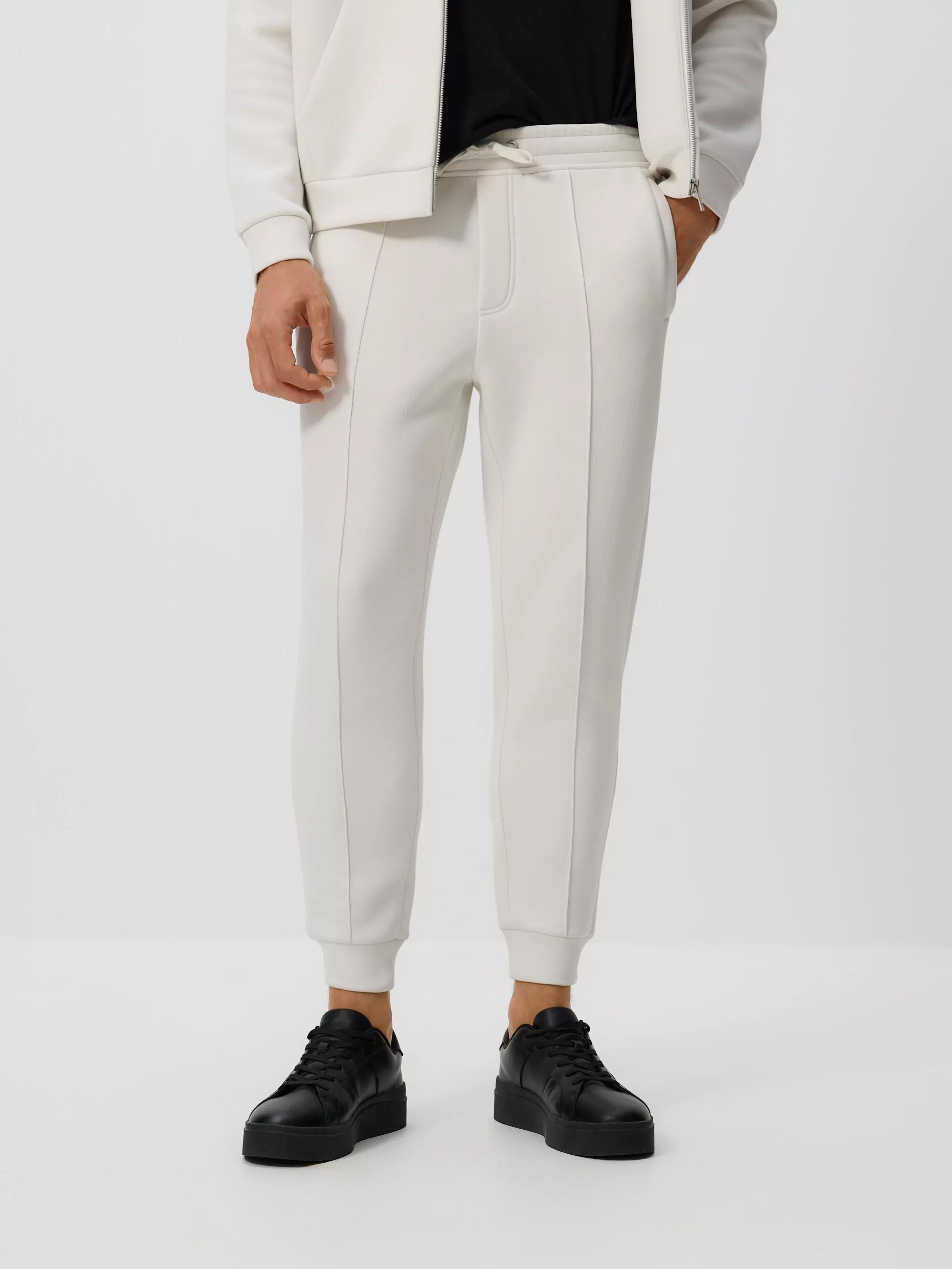 Cream Slim Sweatpants, , large image number 1