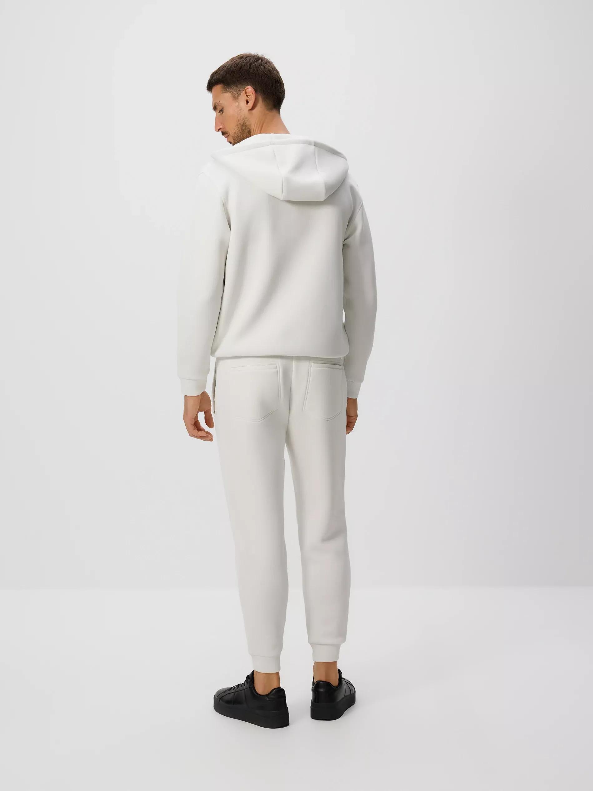 Cream Slim Sweatpants, , large image number 3