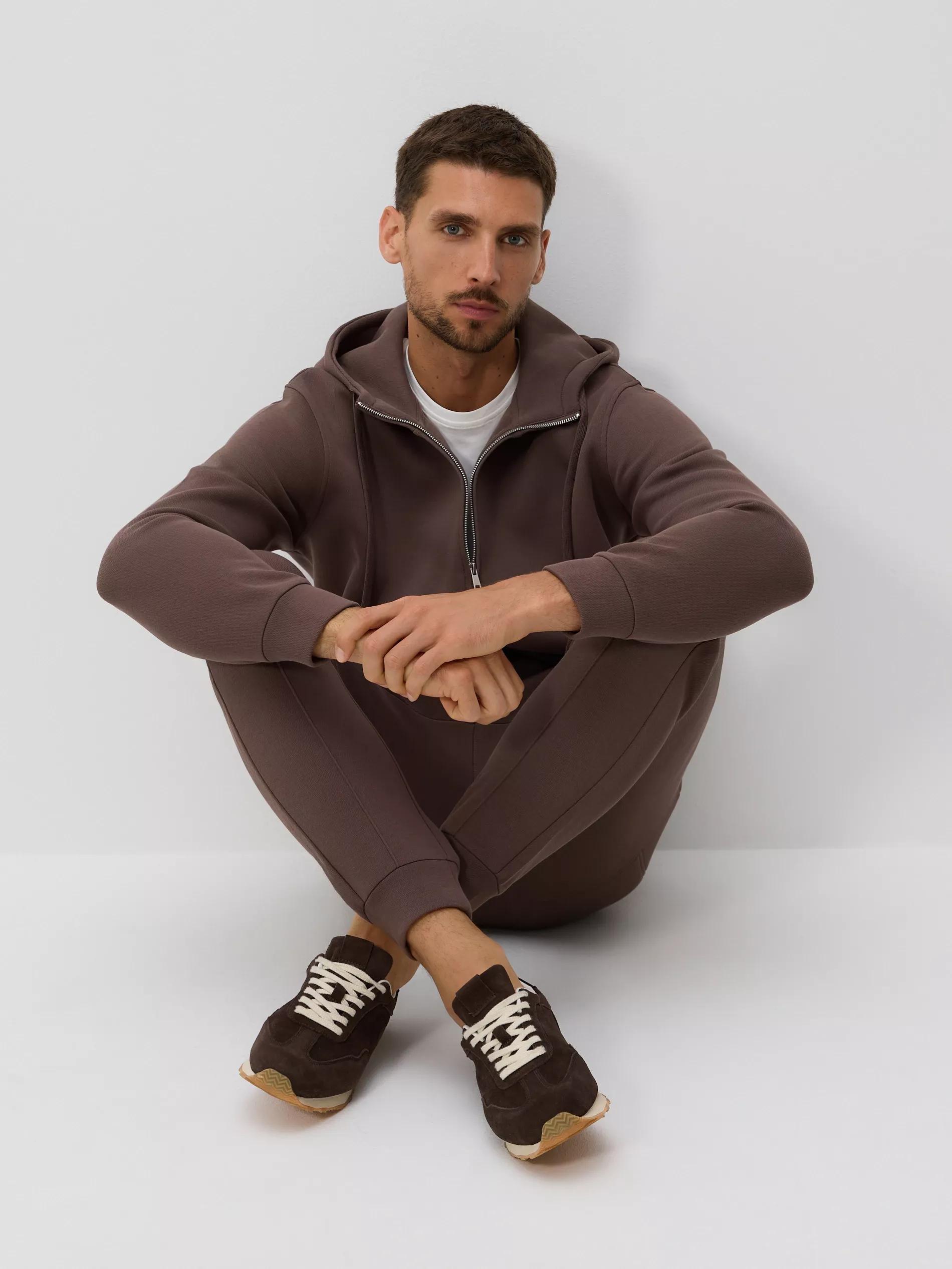 Beige Slim Sweatpants, , large image number 1